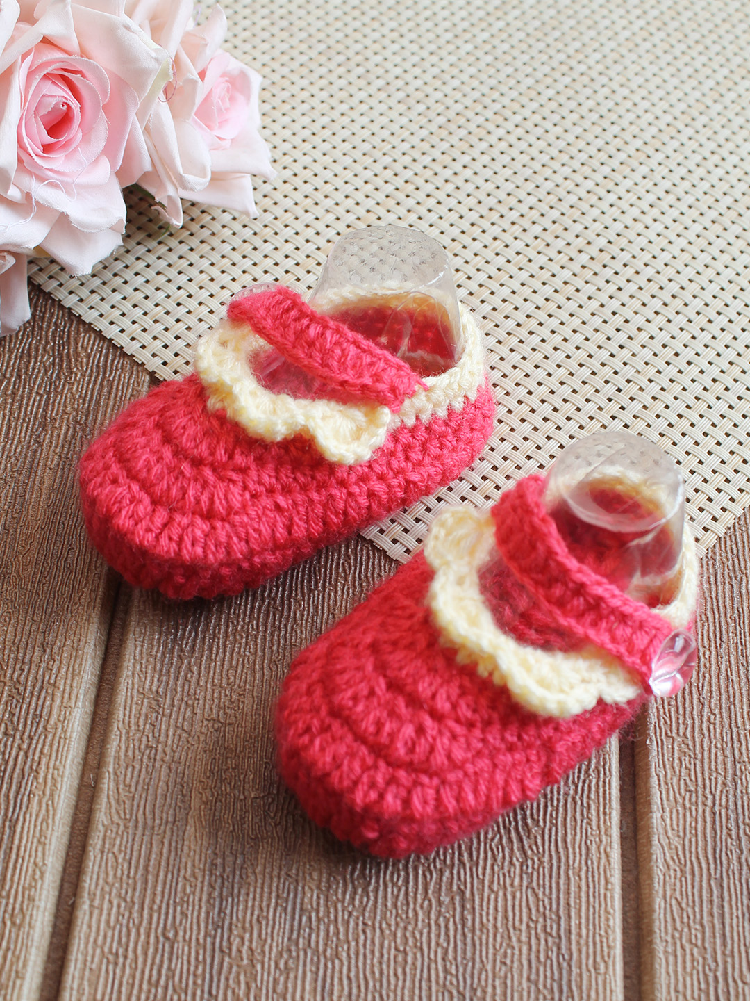 Woonie Ruffle Ballet Booties - Pink
