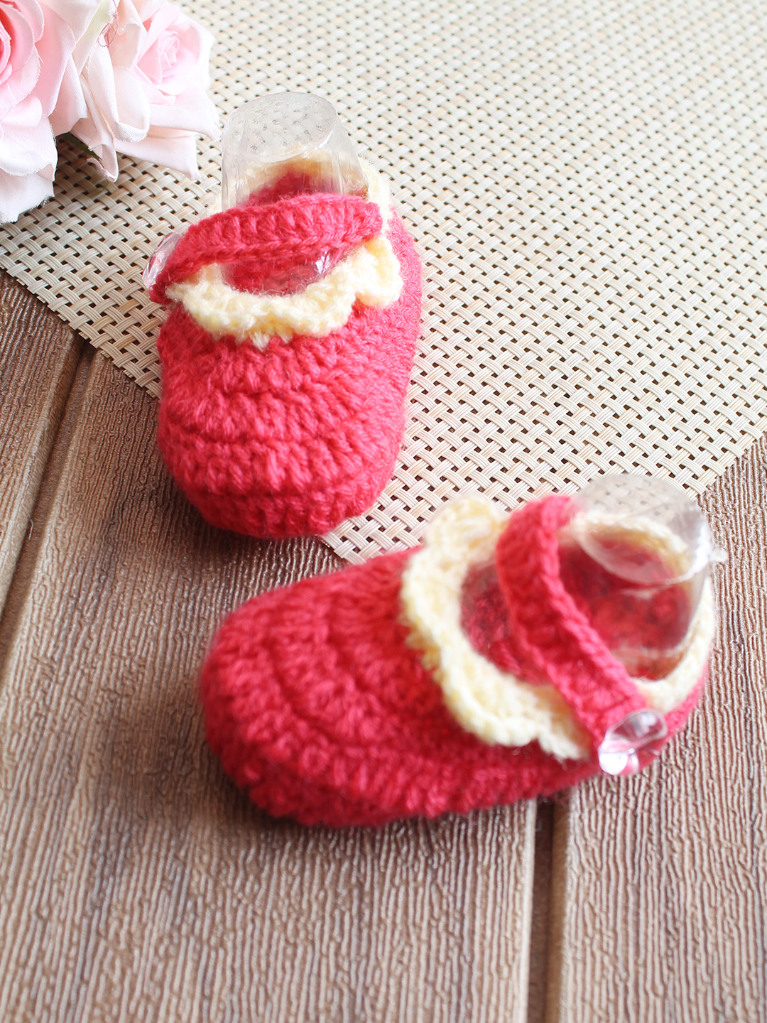 Woonie Ruffle Ballet Booties - Pink