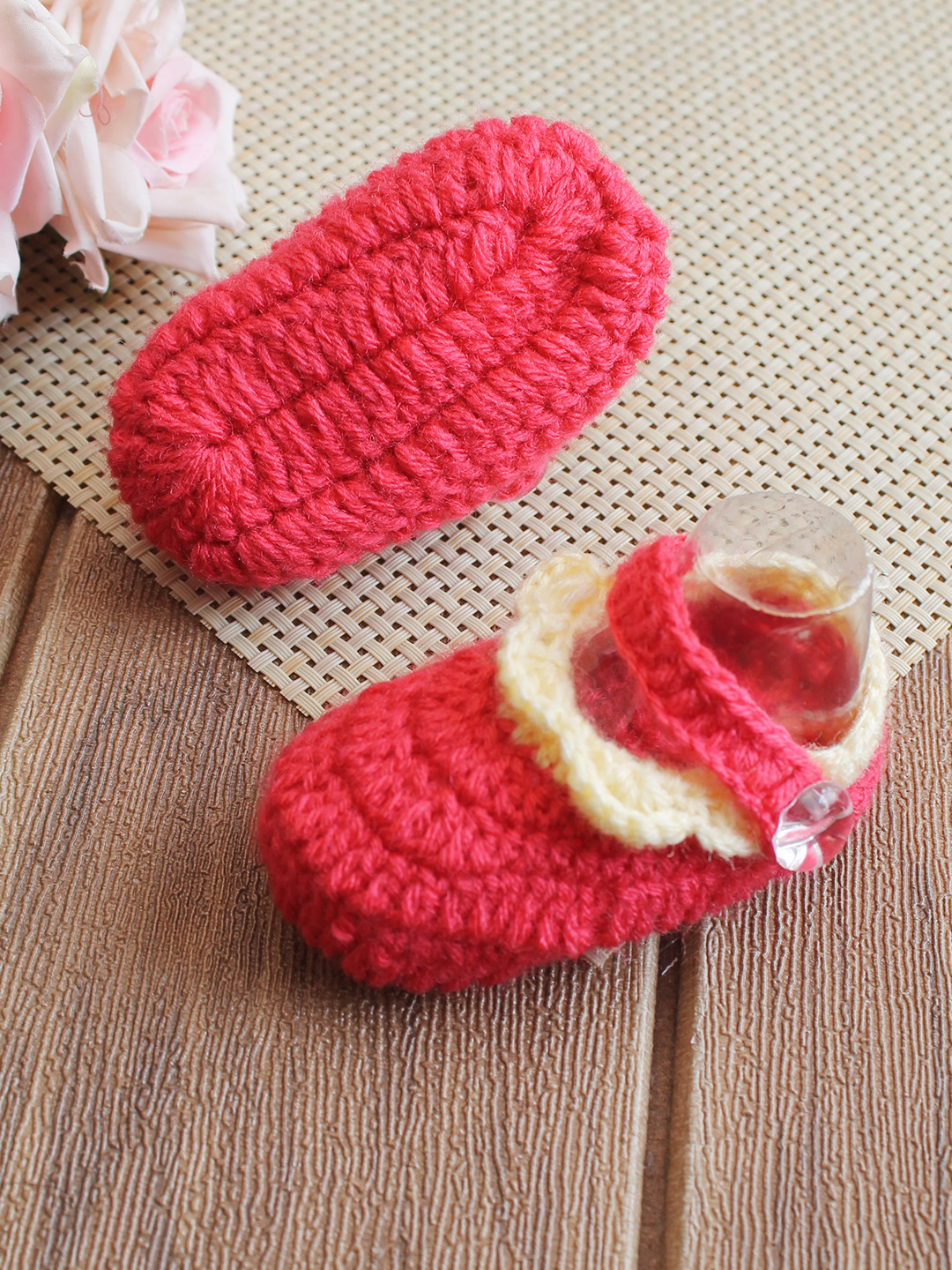 Woonie Ruffle Ballet Booties - Pink