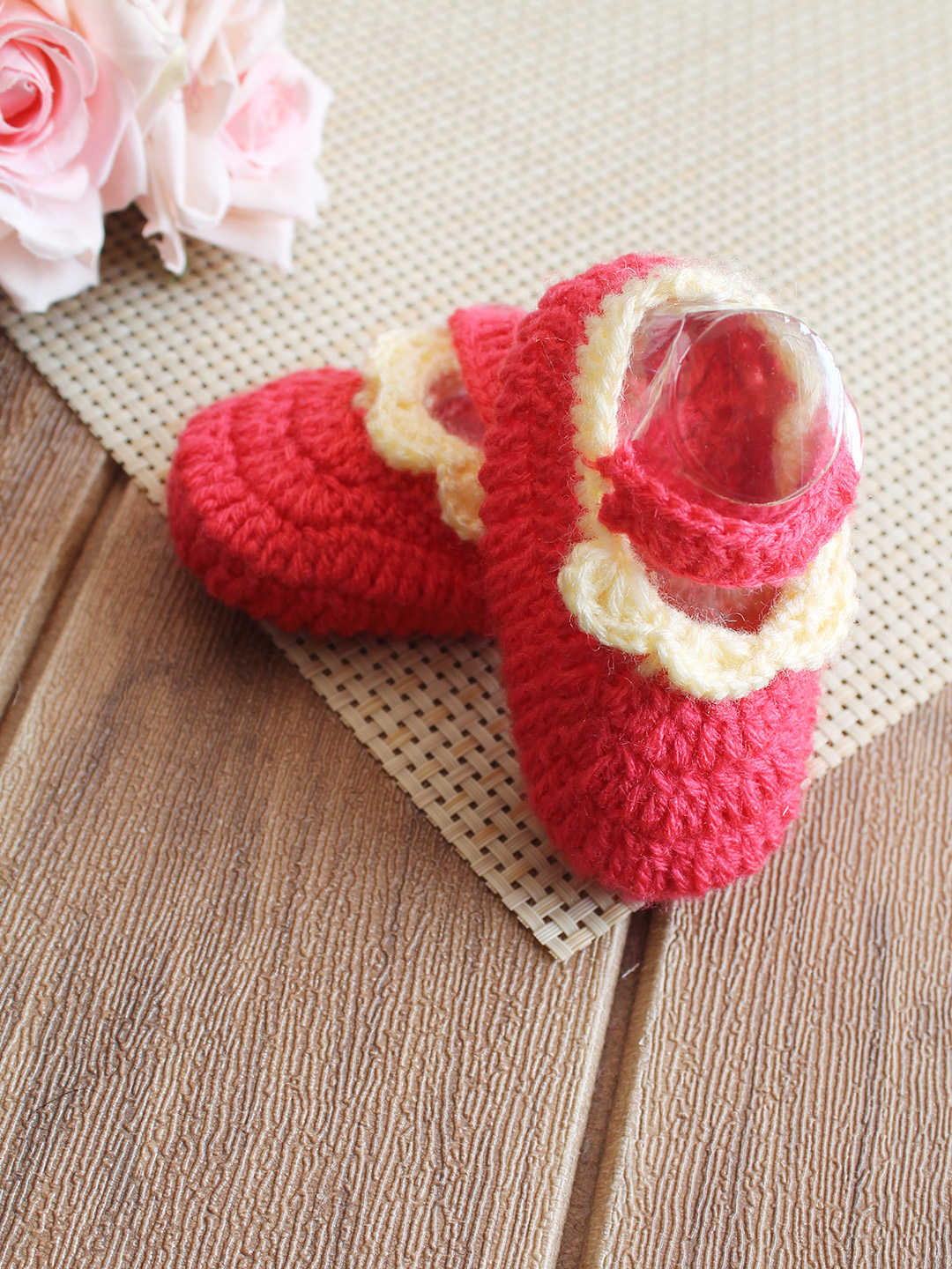 Woonie Ruffle Ballet Booties - Pink