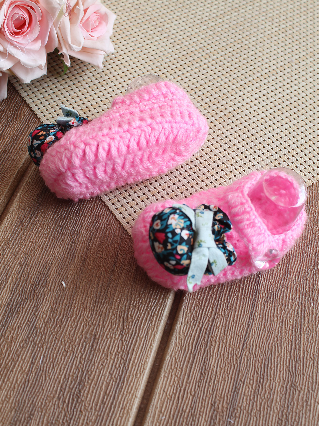 Woonie Bow Detailed Booties - Pink