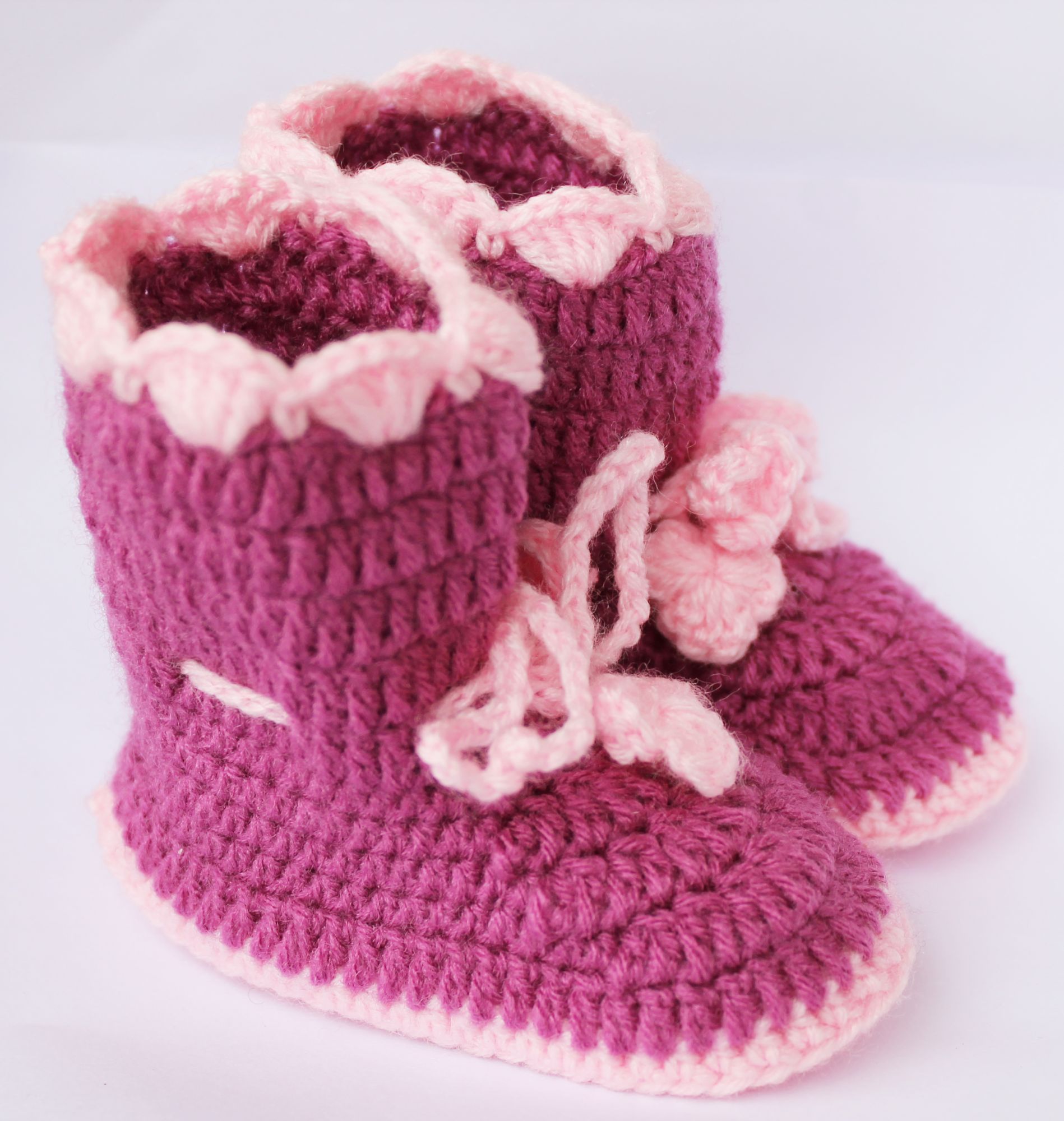 Woonie Purple Handmade Woolen Boots