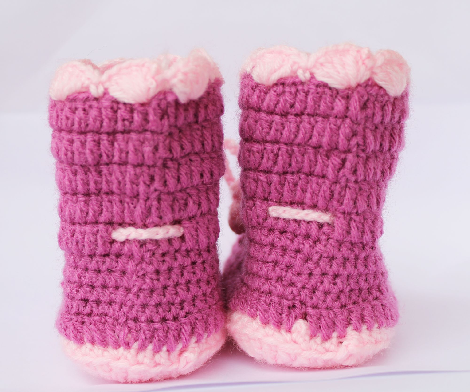 Woonie Purple Handmade Woolen Boots
