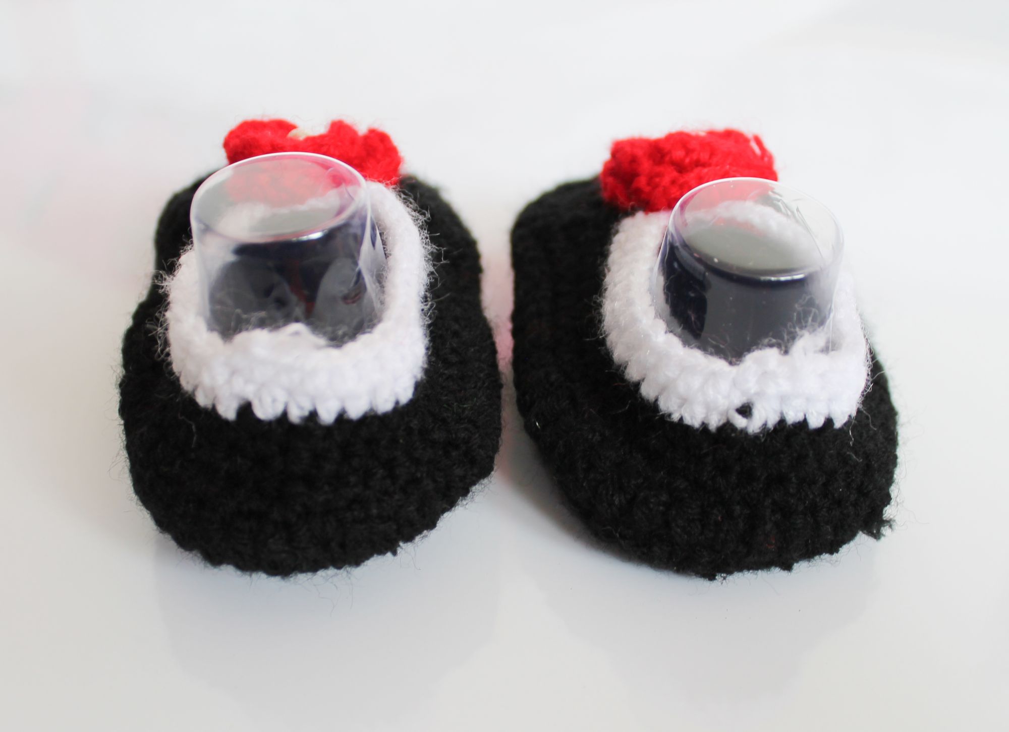 Woonie Handmade Black Floral Booties