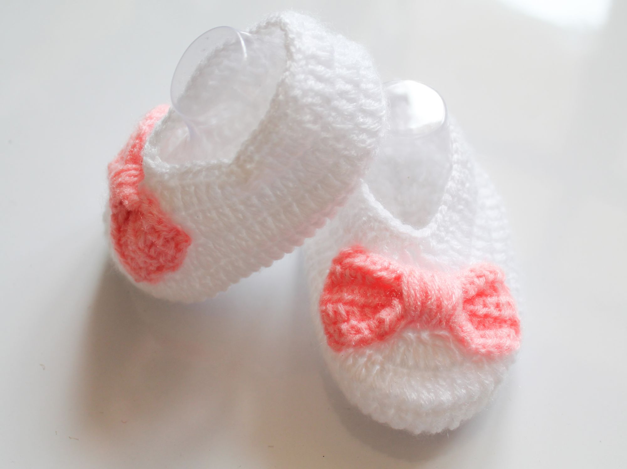 Woonie Handmade Pink Bow Booties