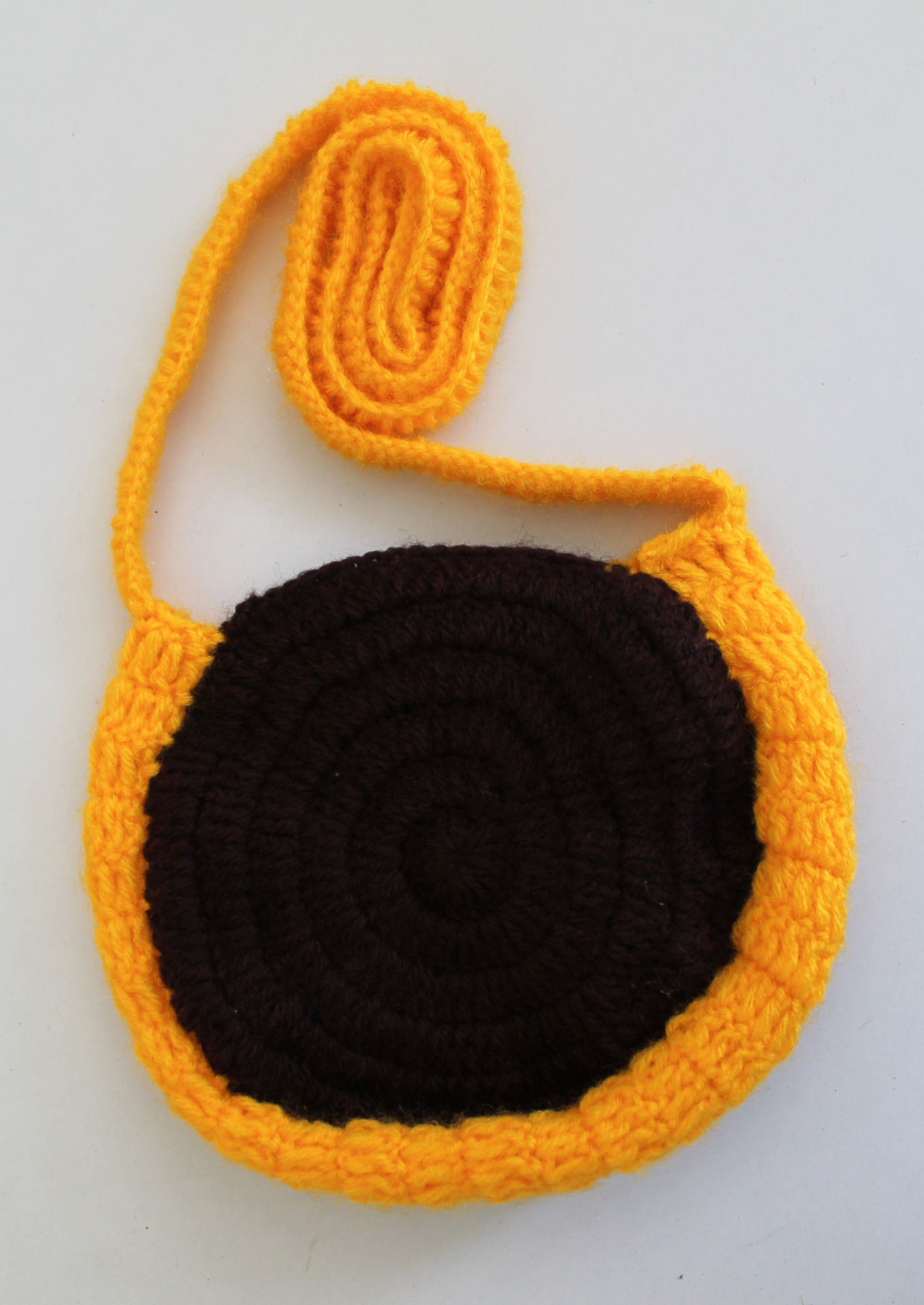 Woonie Handmade Sunflower Design Sling Bag - Brown
