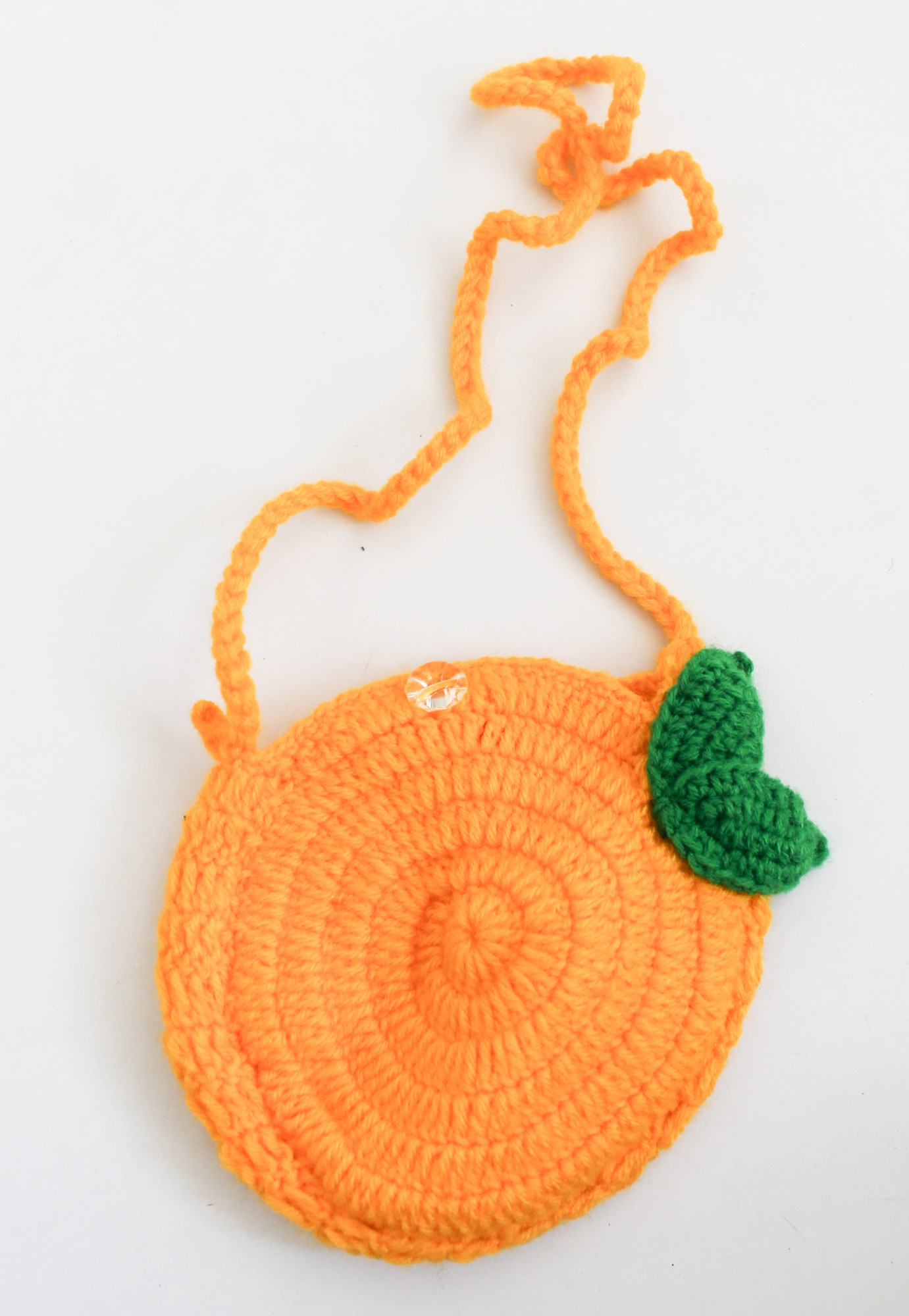 Woonie Handmade Round Sling Bag - Orange