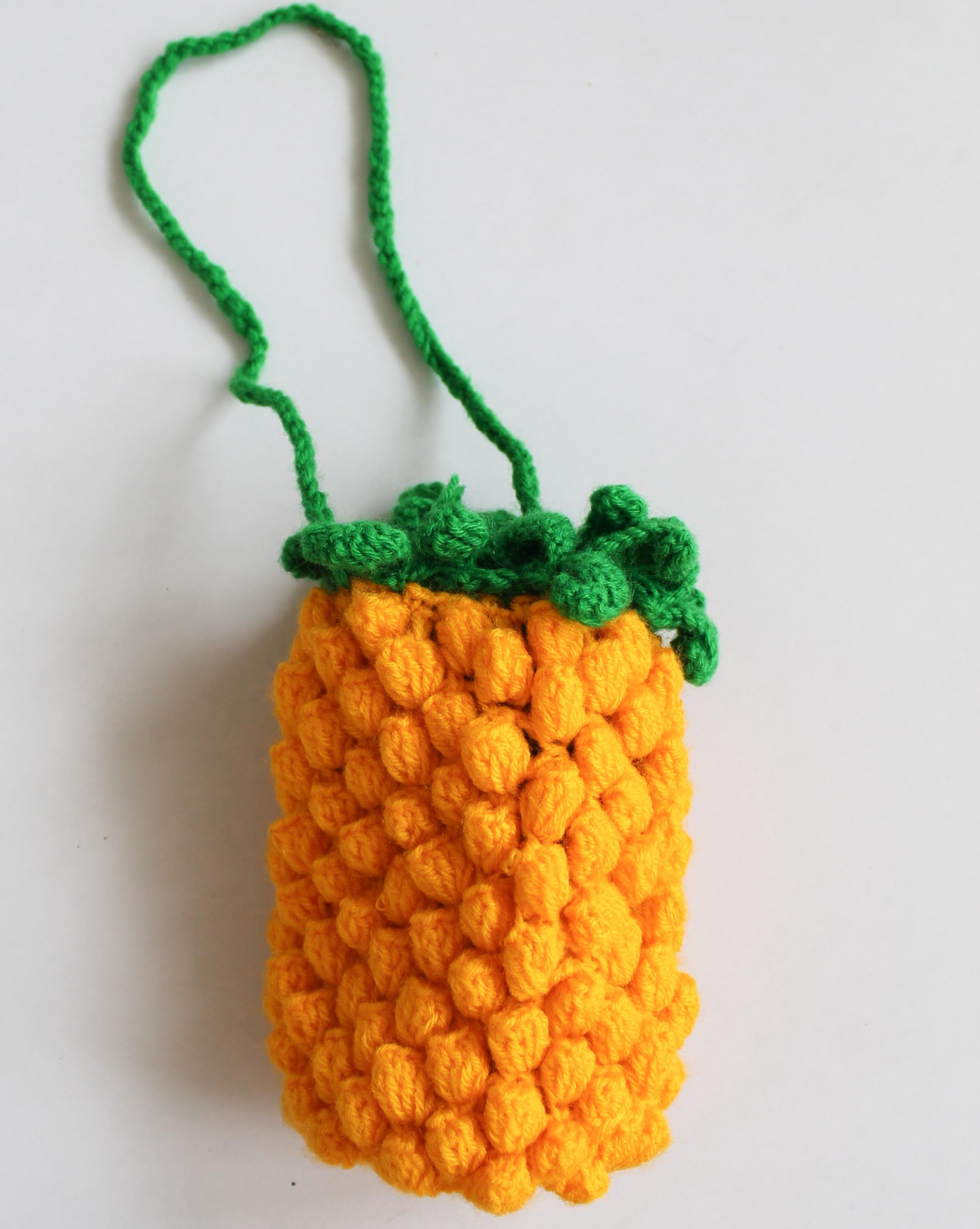 Woonie Handmade Pineapple Sling Bag - Yellow