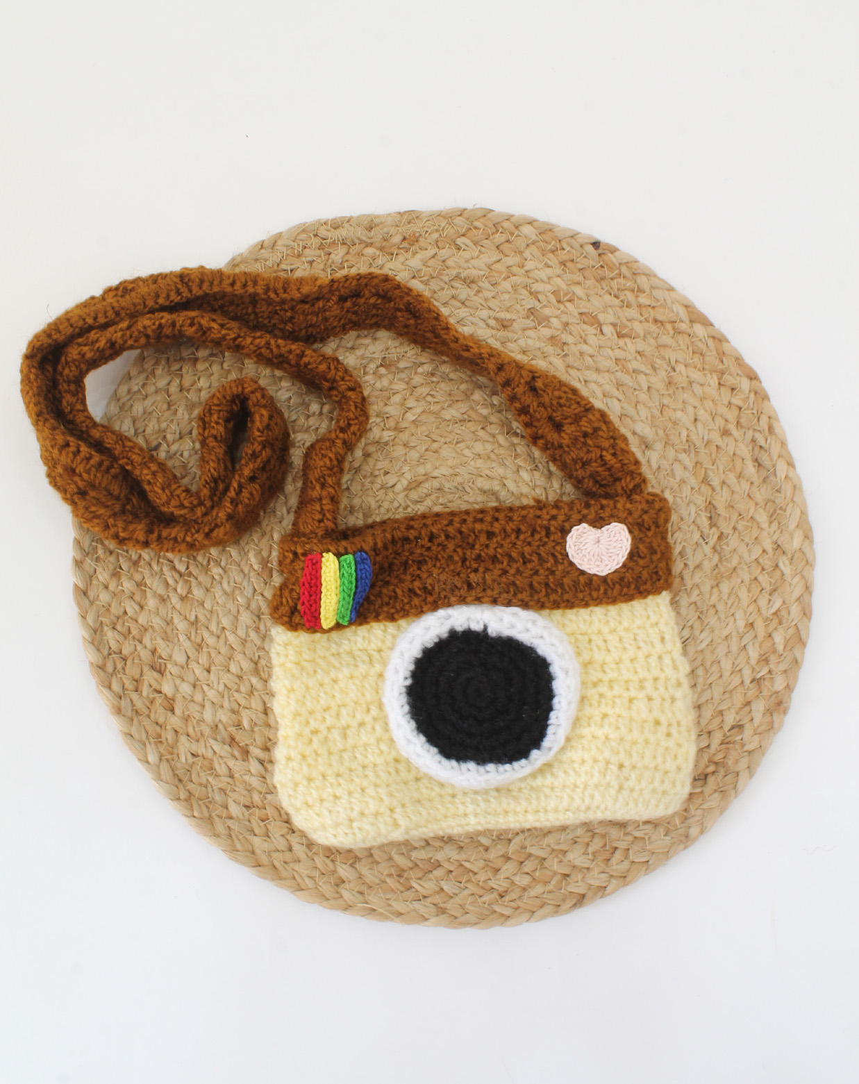 Woonie Handmade Apliques Sling Bag - Brown