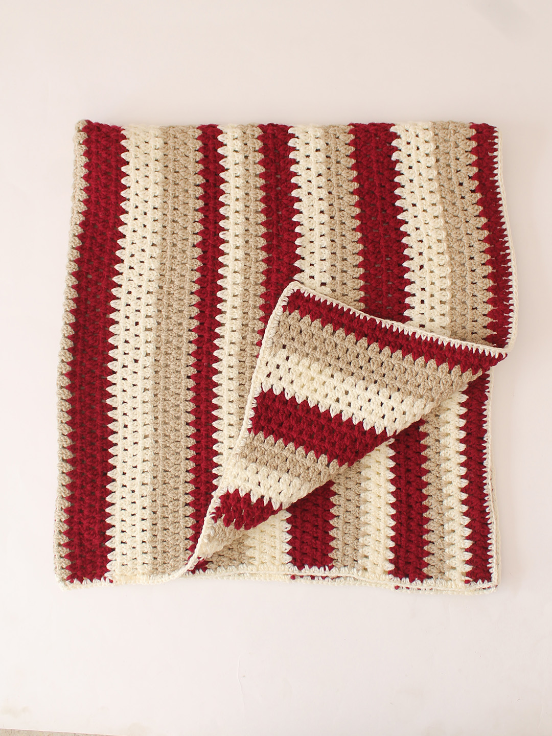 Woonie Striped Blanket - Maroon