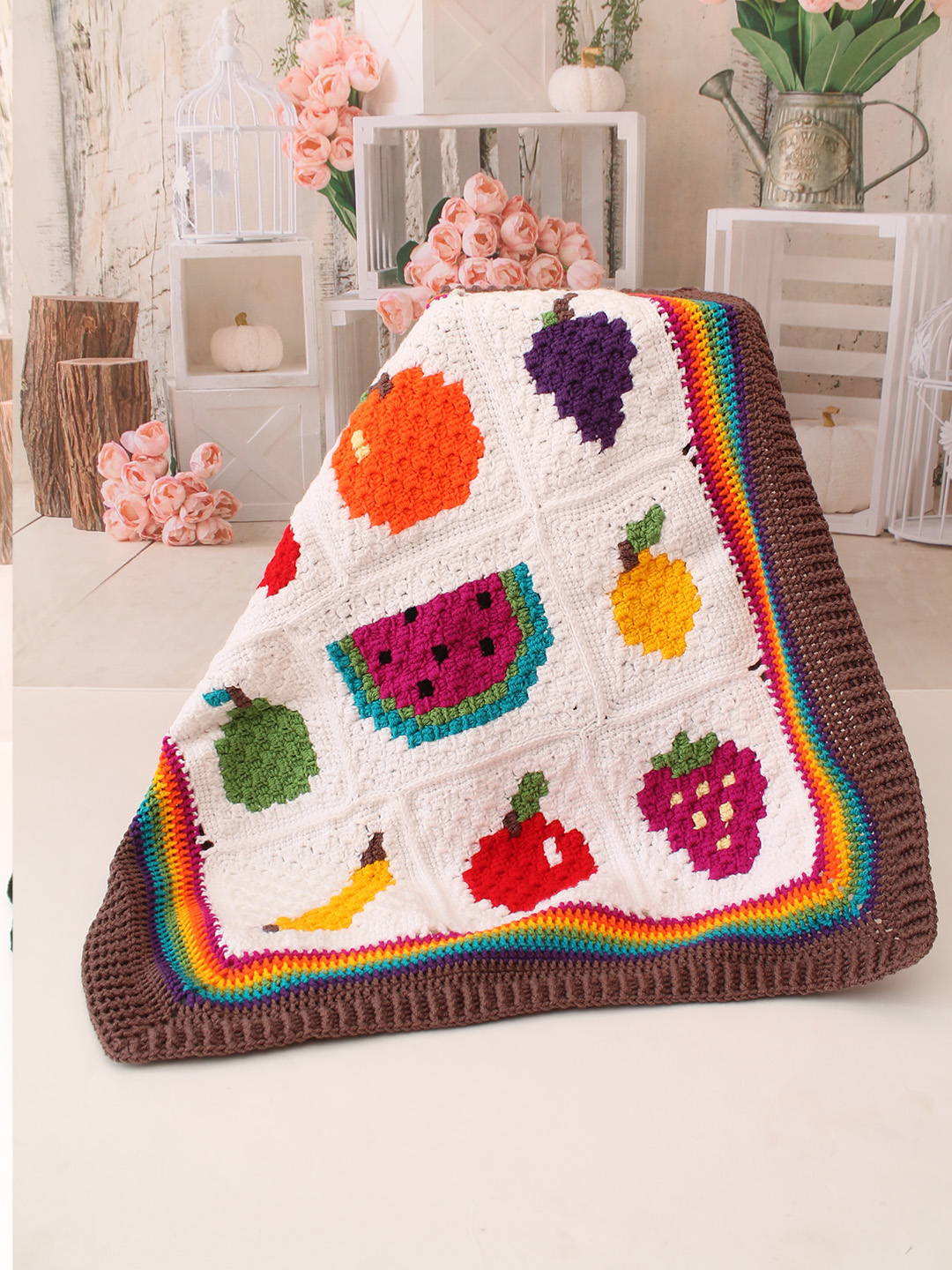 Woonie Handmade Fruit Blanket - Multi