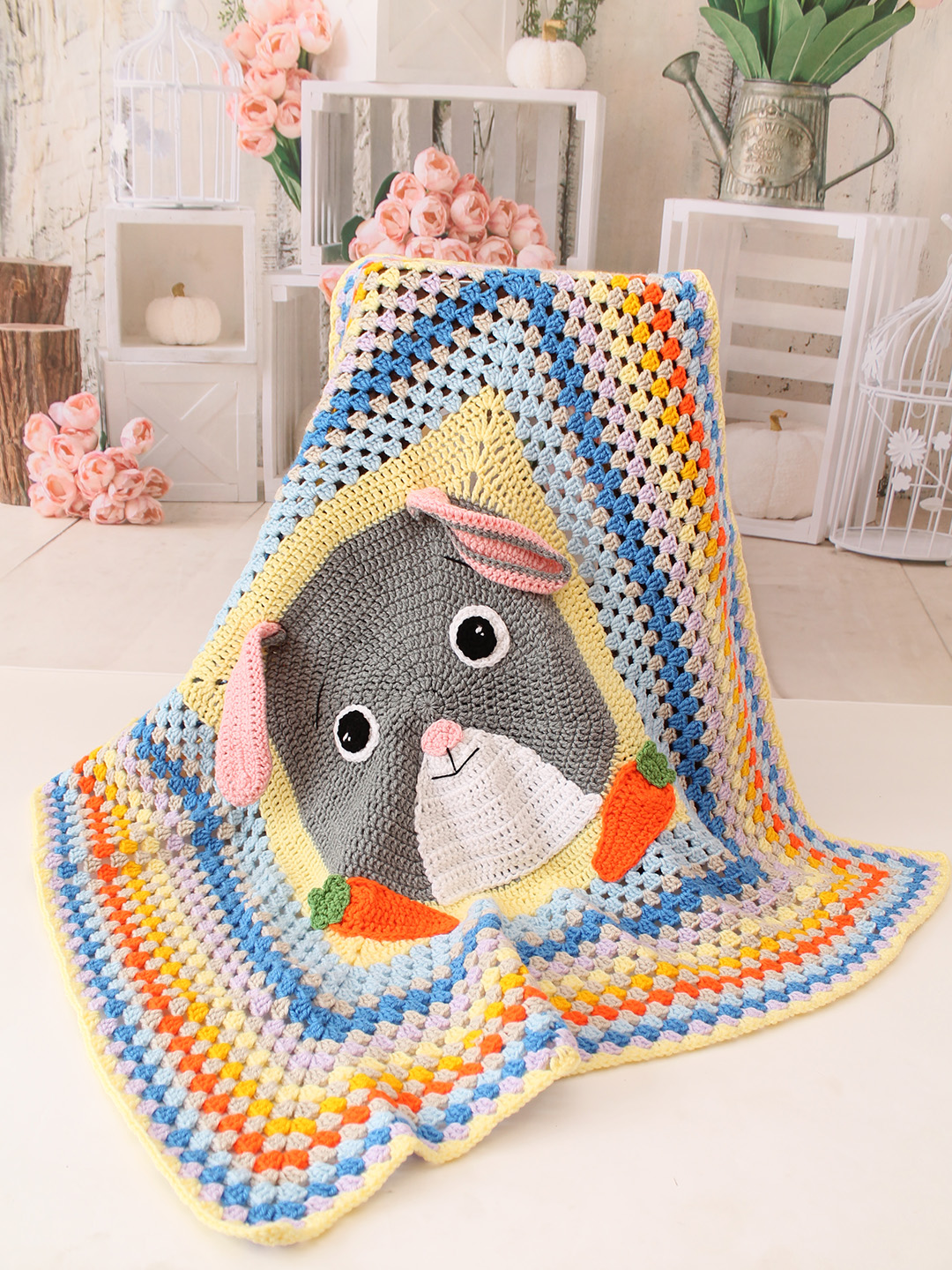 Woonie Handmade Bunny Blanket - Multi