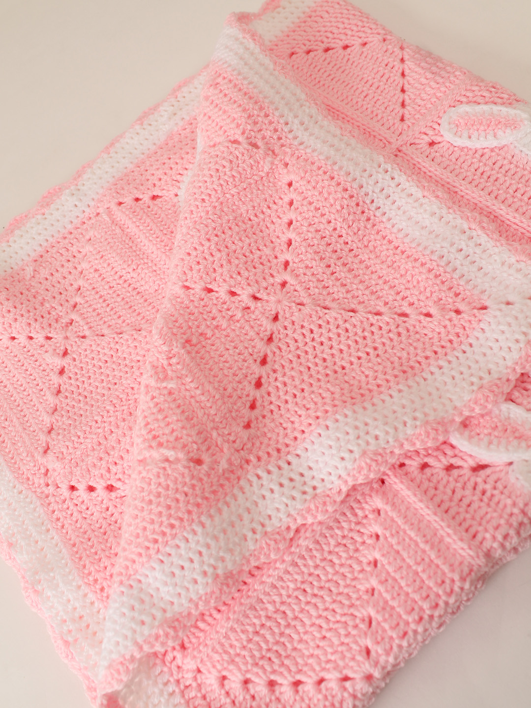 Woonie Handmade Bunny Crib Blanket - Pink