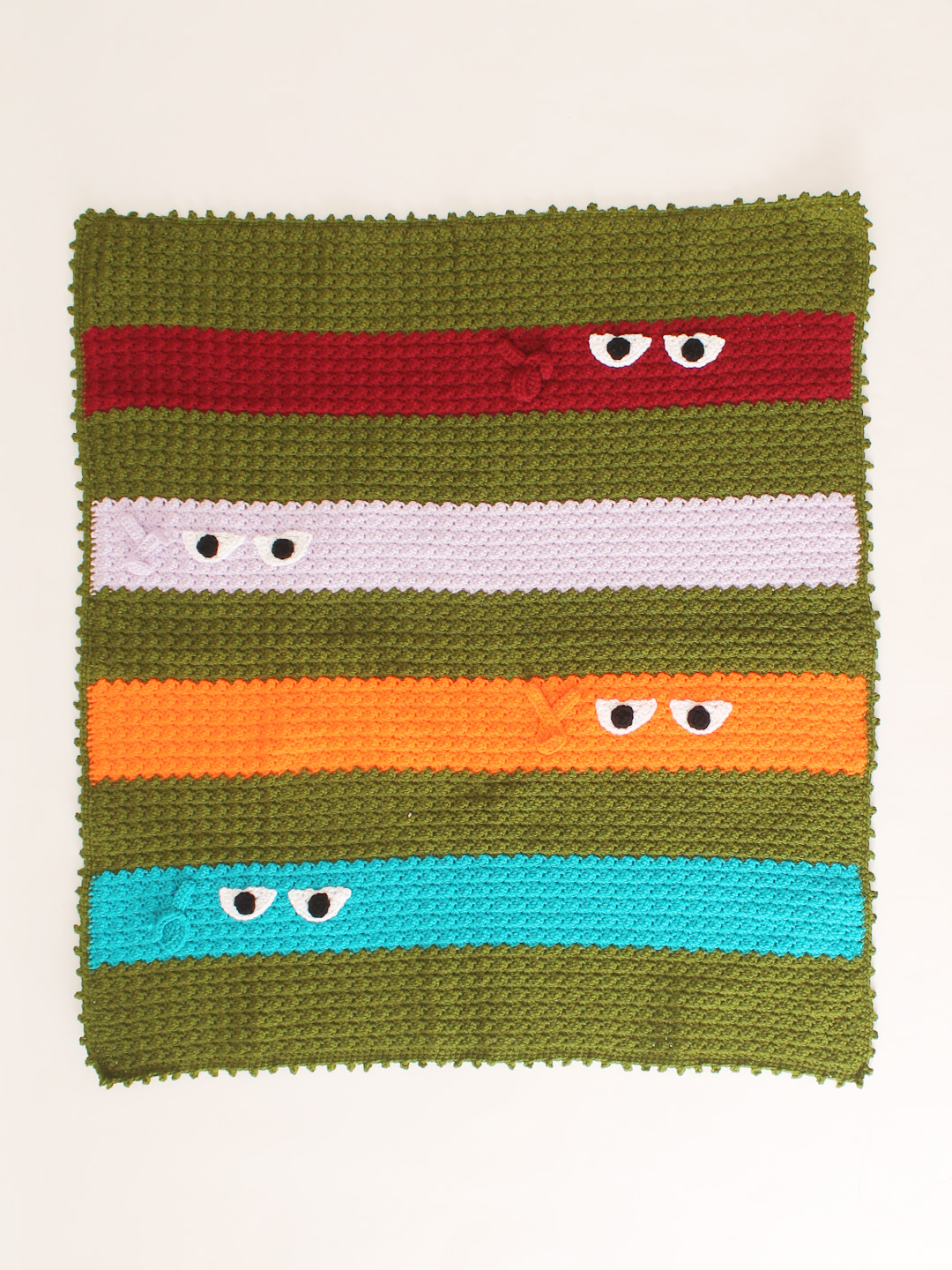Woonie Handmade Eyes Blanket - Green