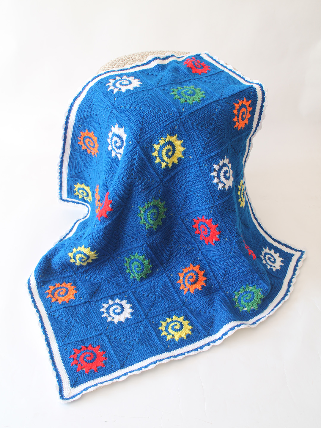 Woonie Handmade Crochet Blanket with Lining 40*40 inch