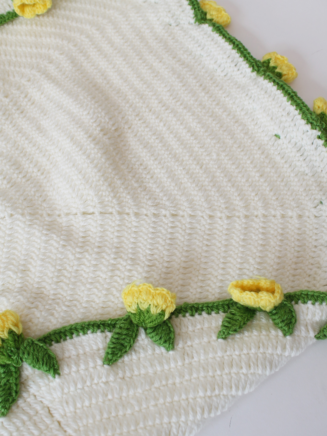 Rose Bouquet Blanket 2525 inch Blanket - Cream