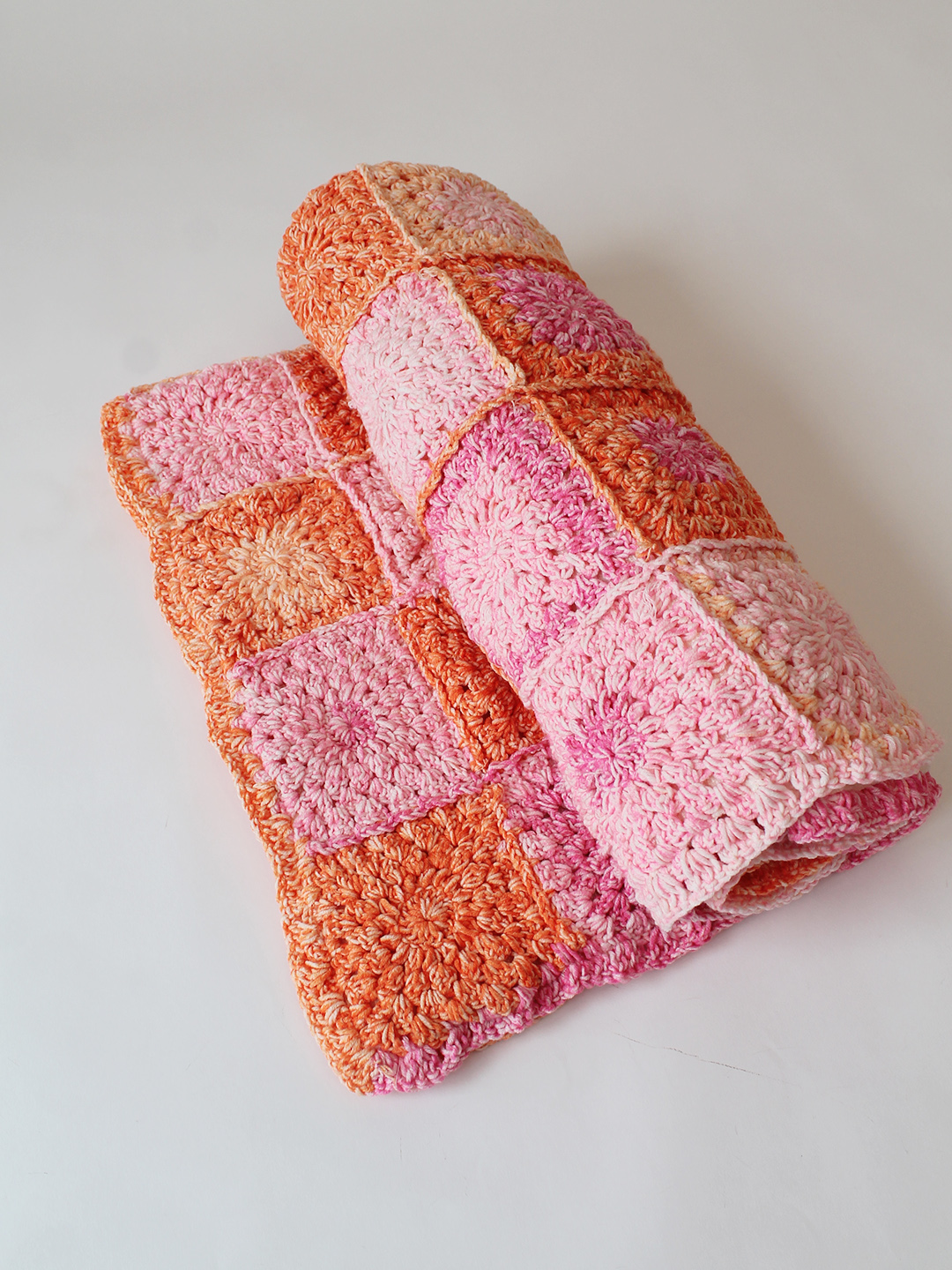 Woonie Handmade Granny Sqaure 4040 inch Blanket - Multicolor