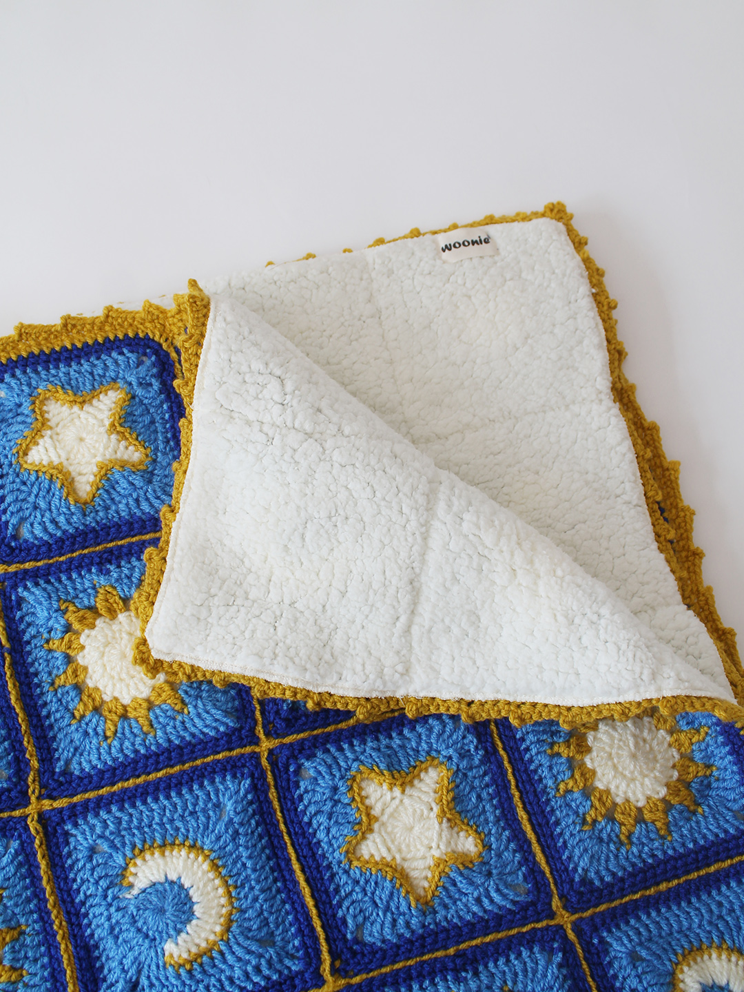 Crochet Celestial Granny Square Blanket - Blue