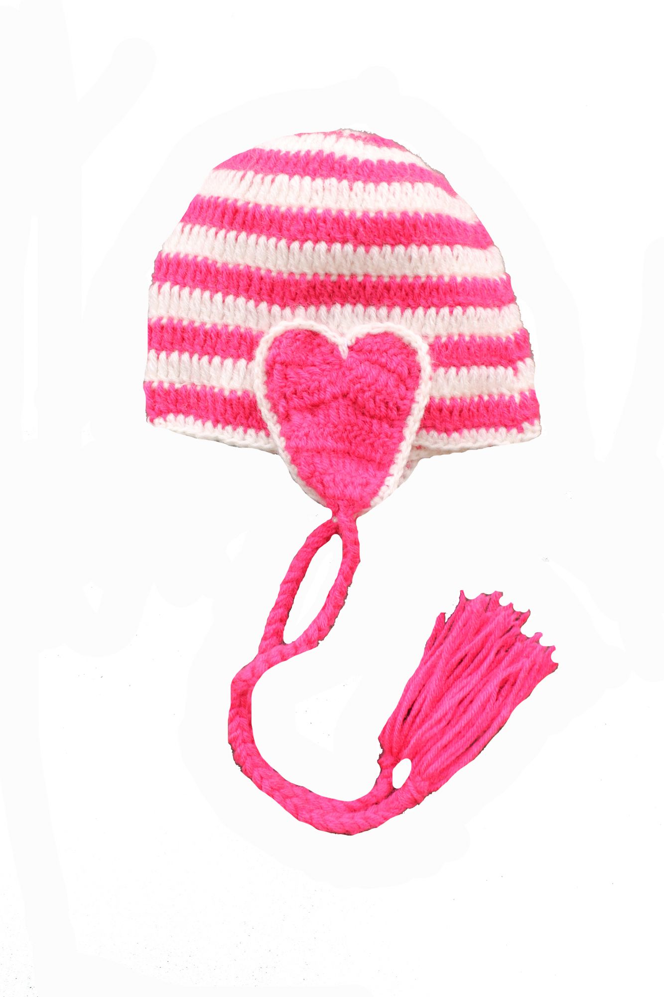 Woonie Handmade Pink Striped Cap
