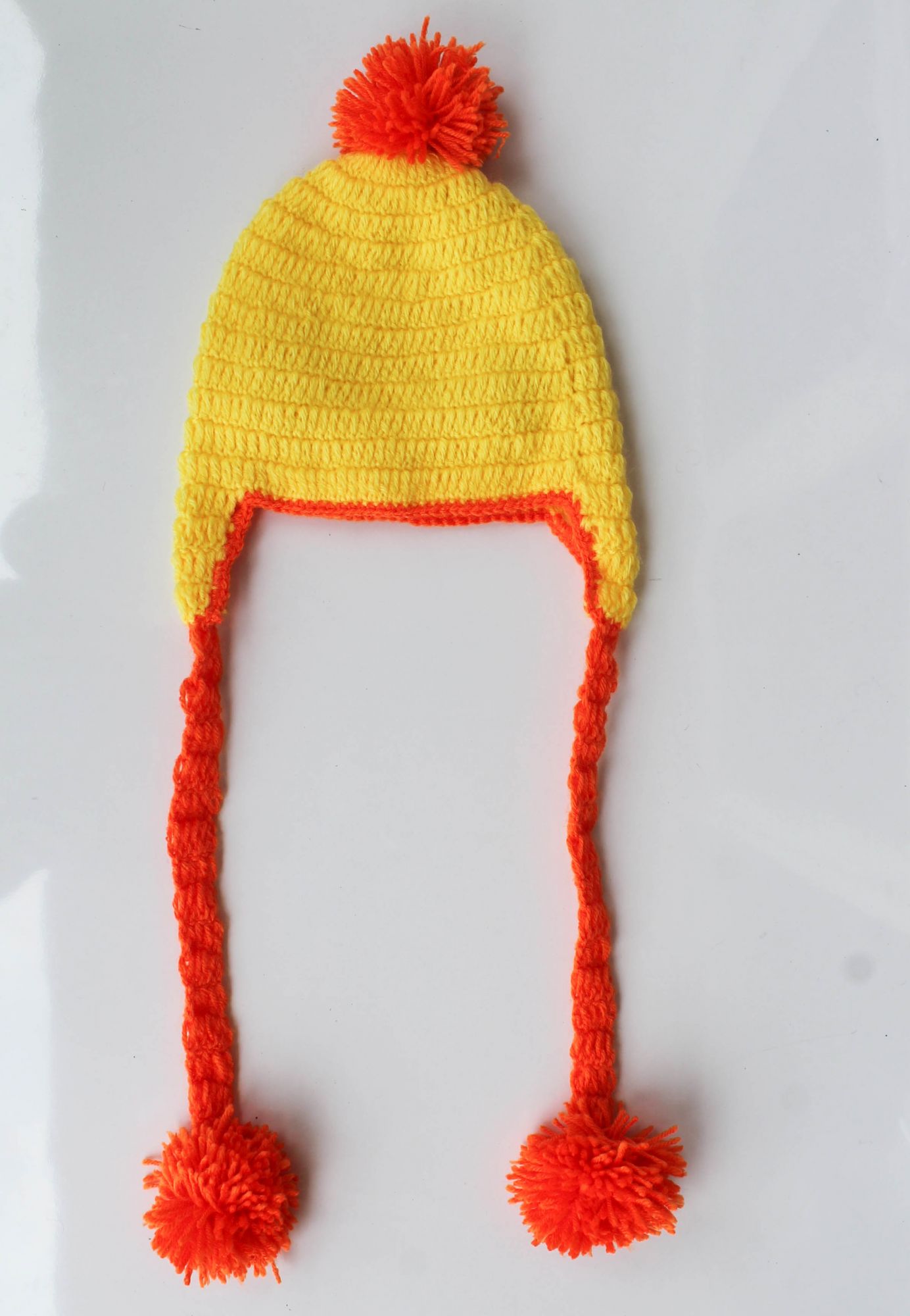 Yellow Bird Woolen Cap for Infants