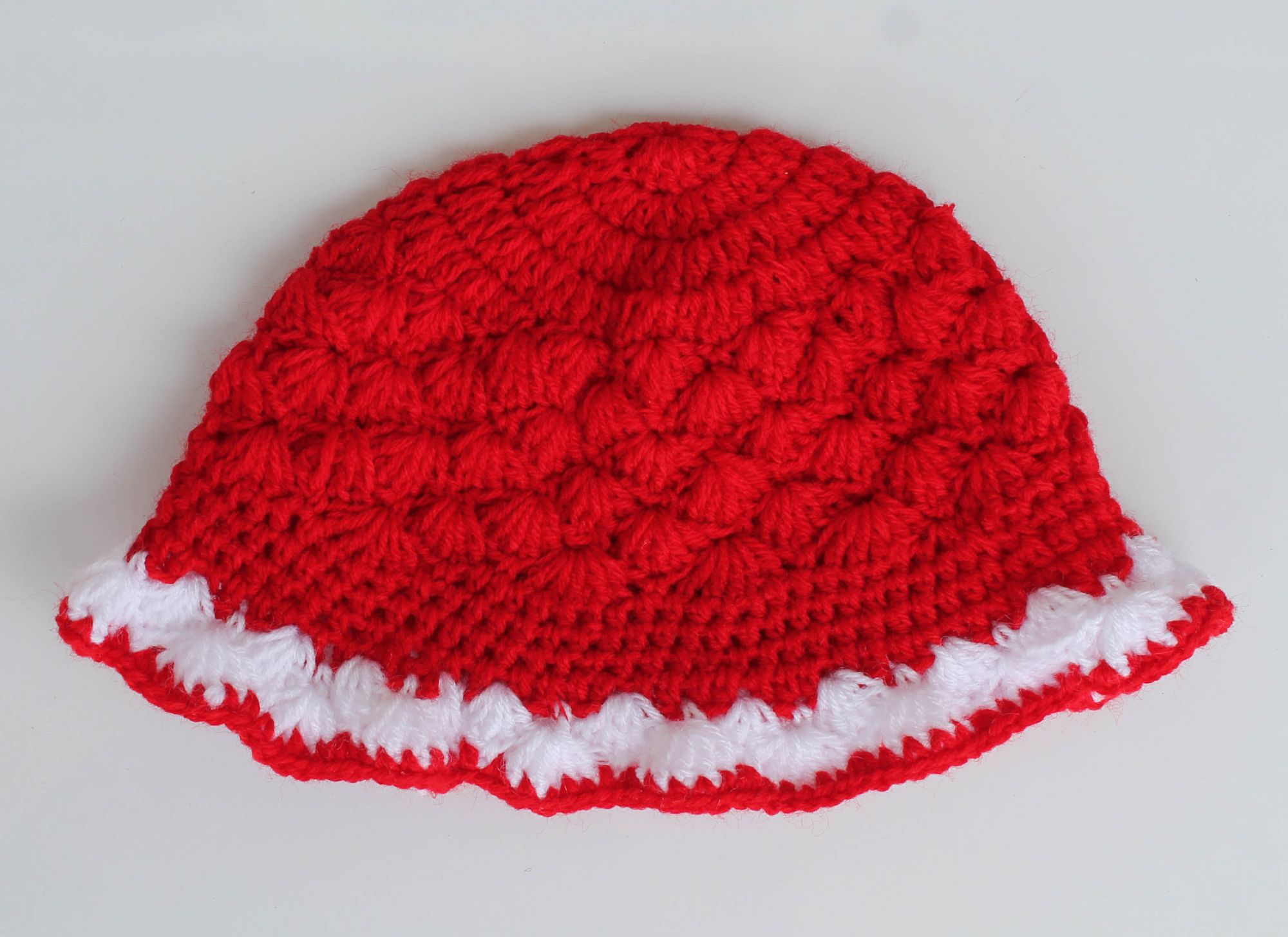 Handmade Red Woolen Cap for Infants