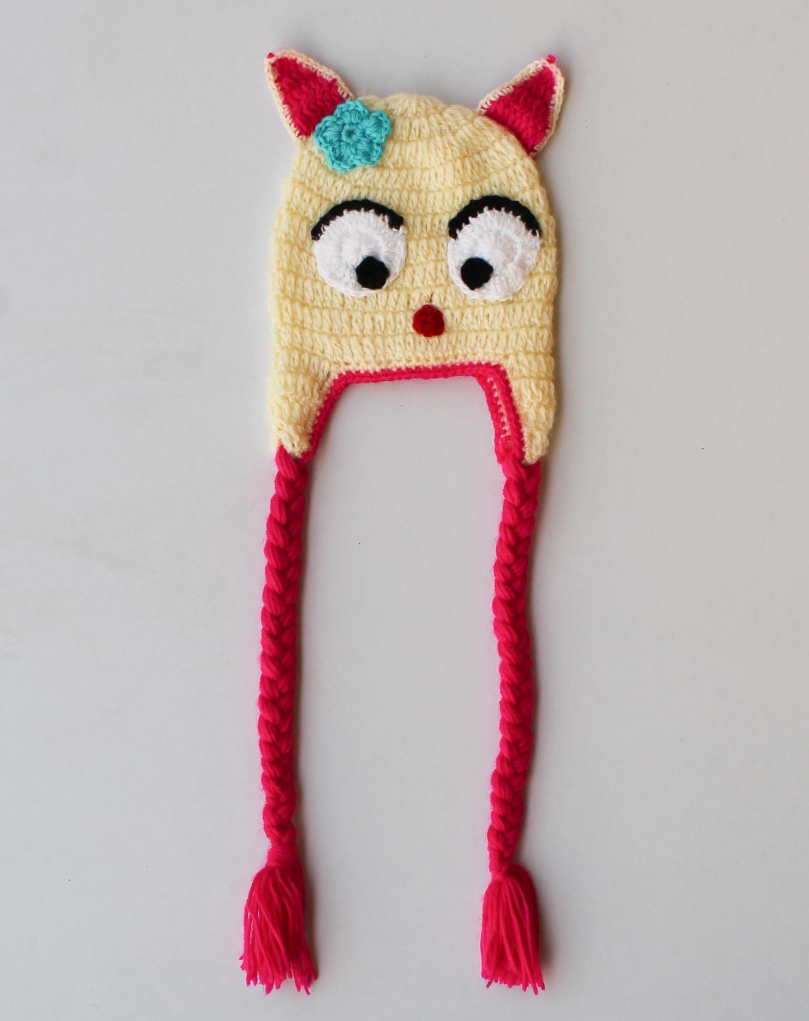 Multicolored Handmade Woolen Cap for Infants