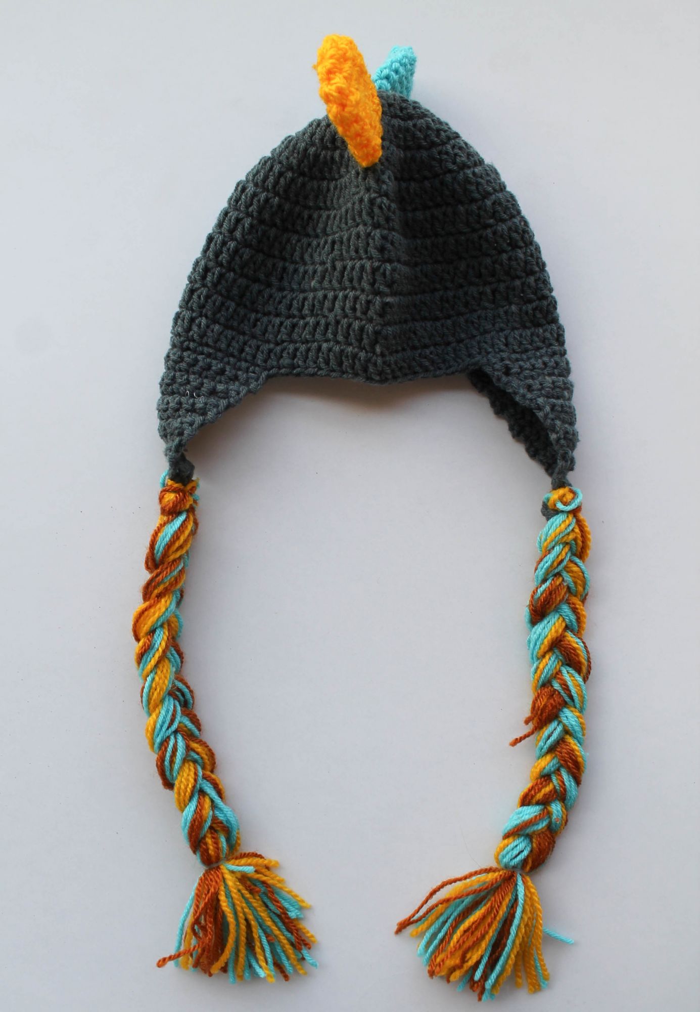 Multicolored Dinasaur Woolen Cap for Infants