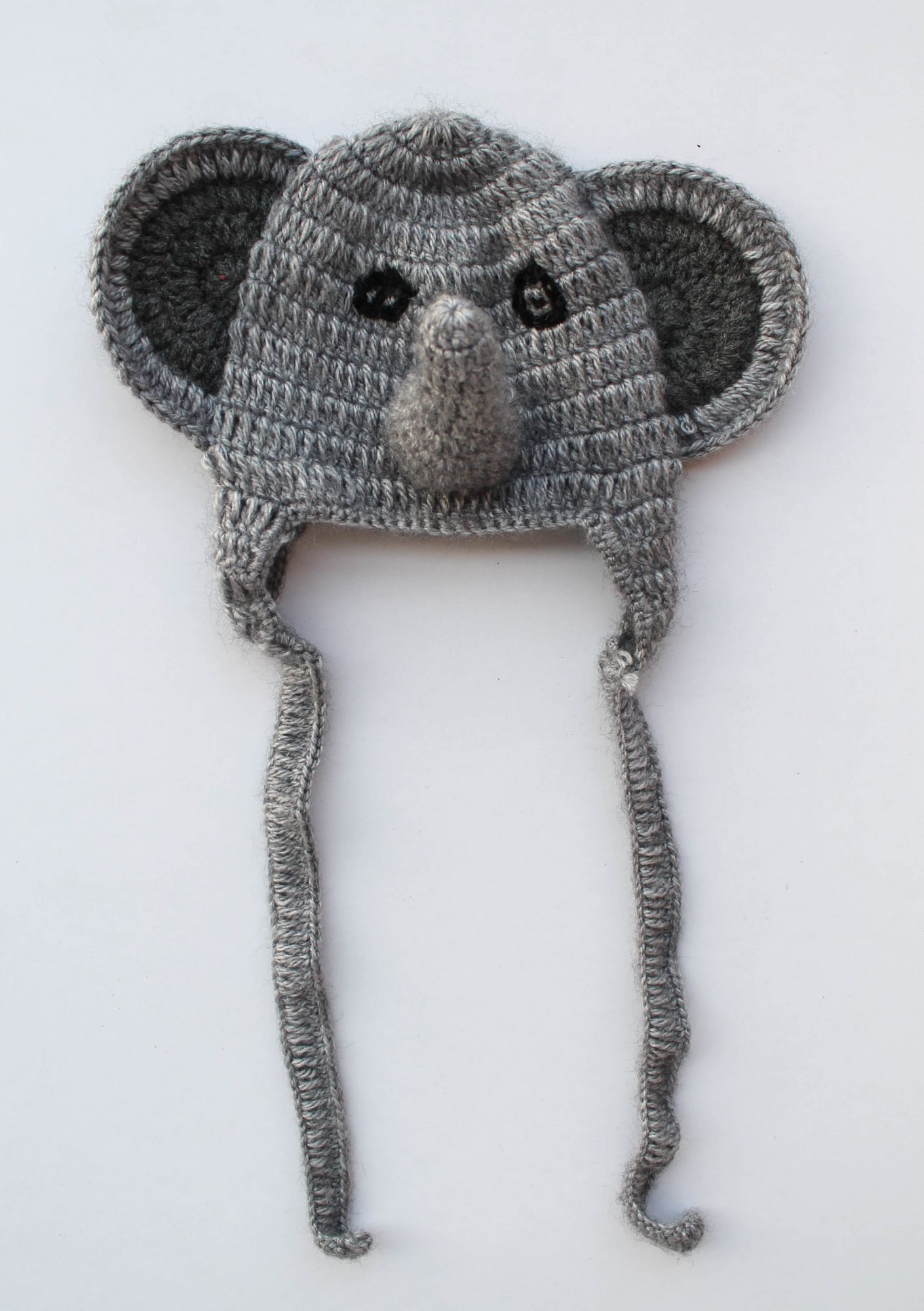 Grey Elephant Woolen Cap for Infants