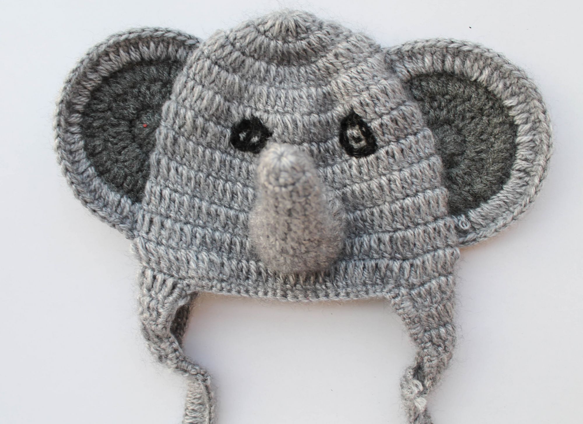 Grey Elephant Woolen Cap for Infants