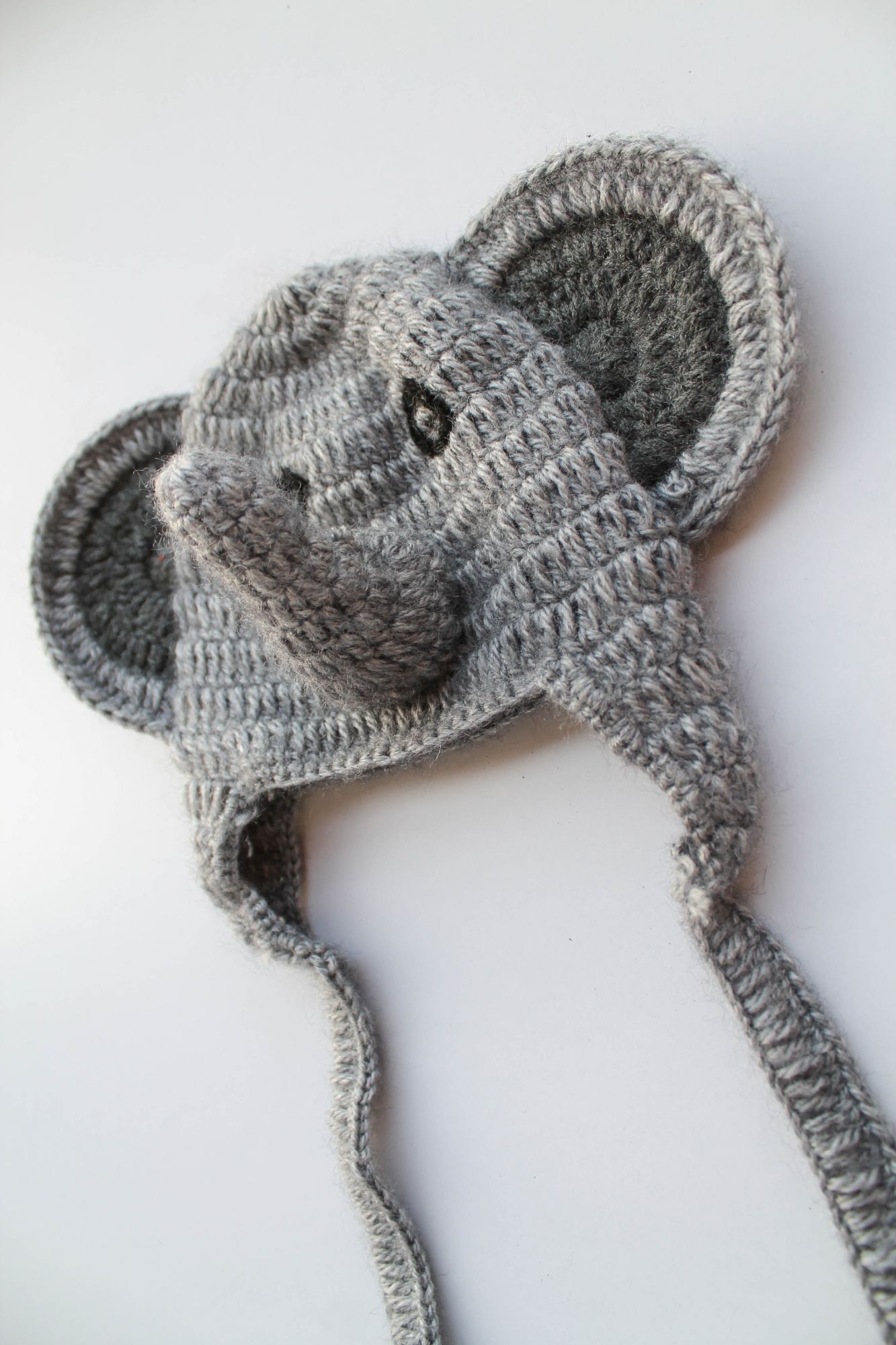 Grey Elephant Woolen Cap for Infants