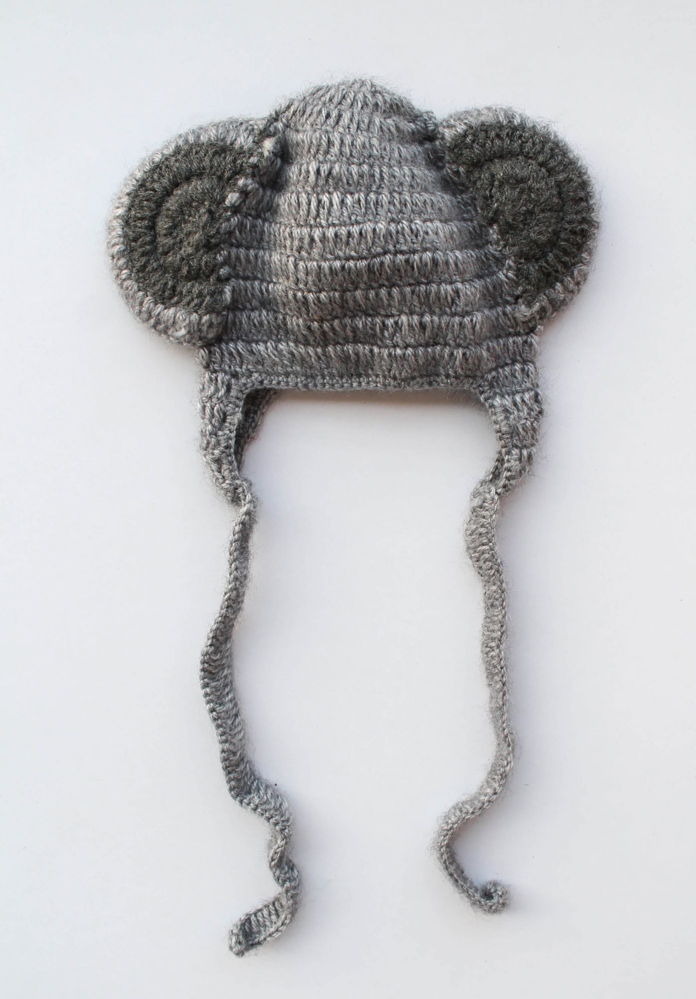 Grey Elephant Woolen Cap for Infants