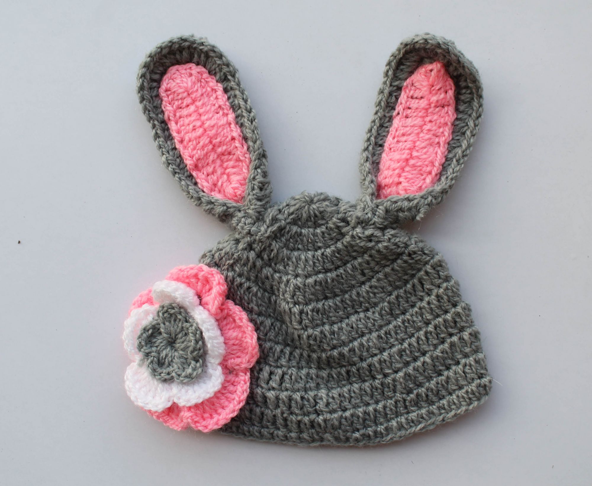 Grey Bunny Woolen Cap for Infants