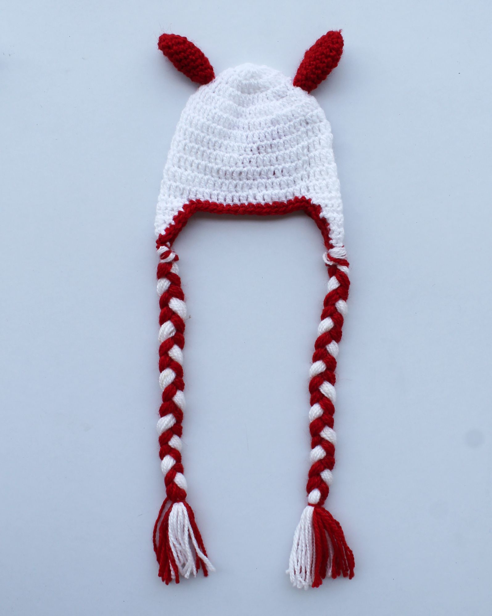 Woonie Handmade Animal Face Patch Cap - White