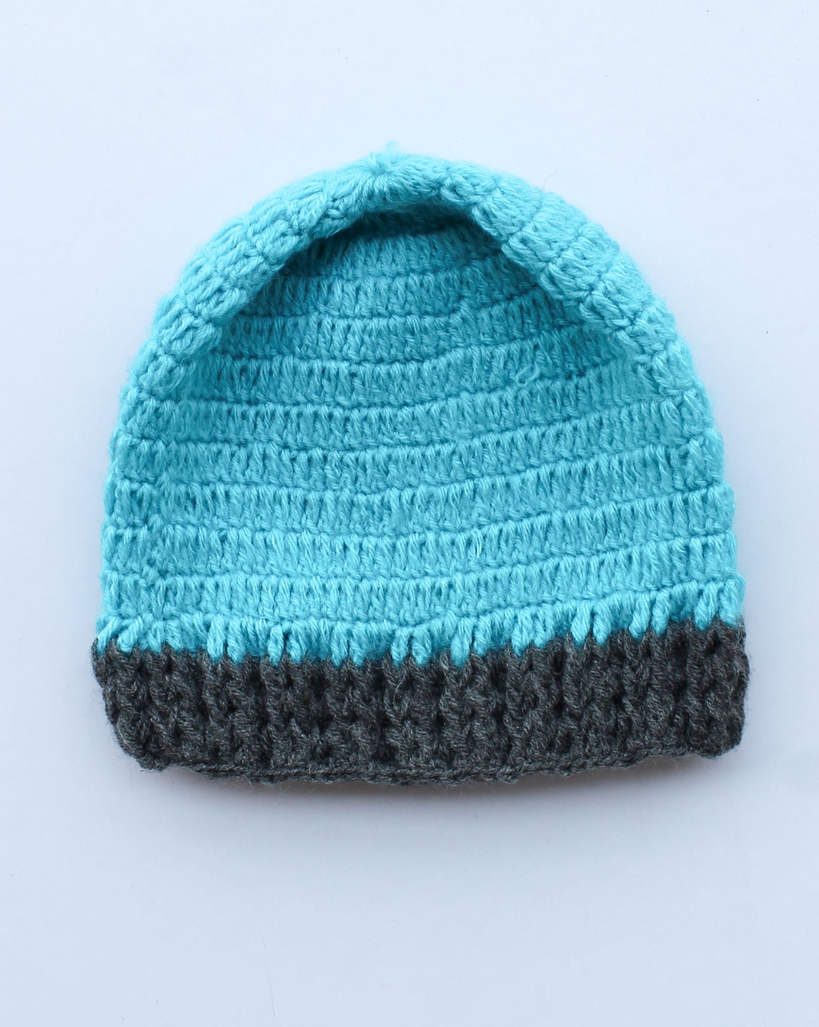 Woonie Handmade Color Block Cap - Blue