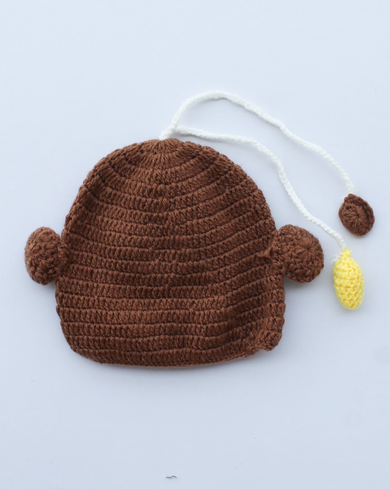 Woonie Handmade Monkey Patch Cap - Brown