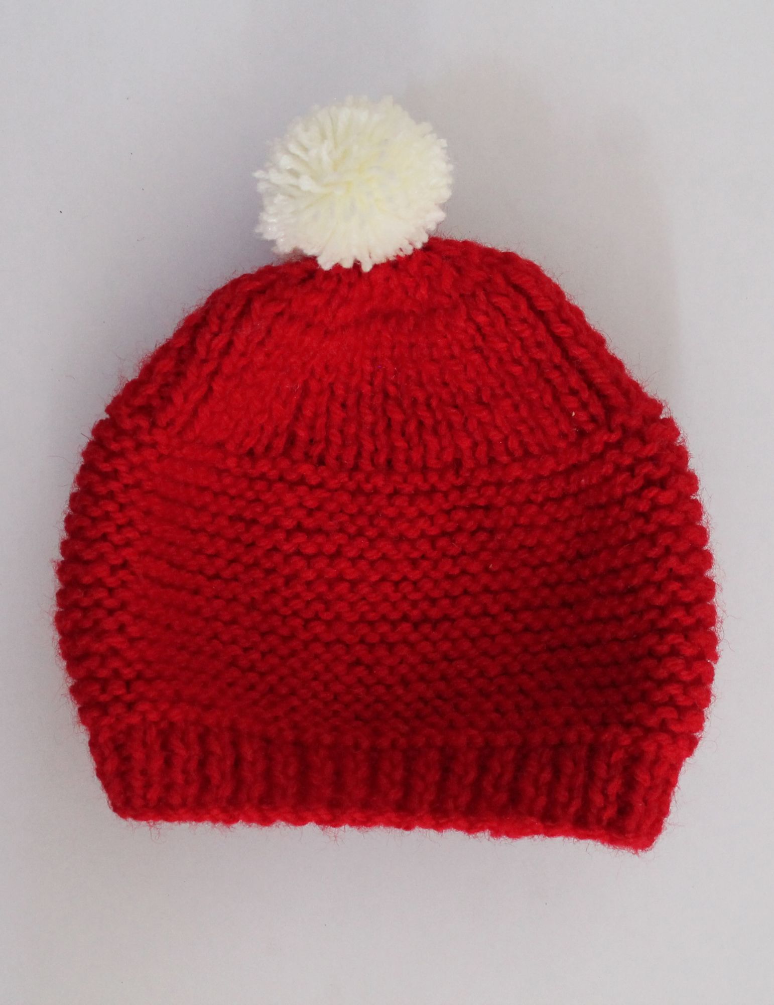 Woonie Handmade Pom Pom Cap - Red