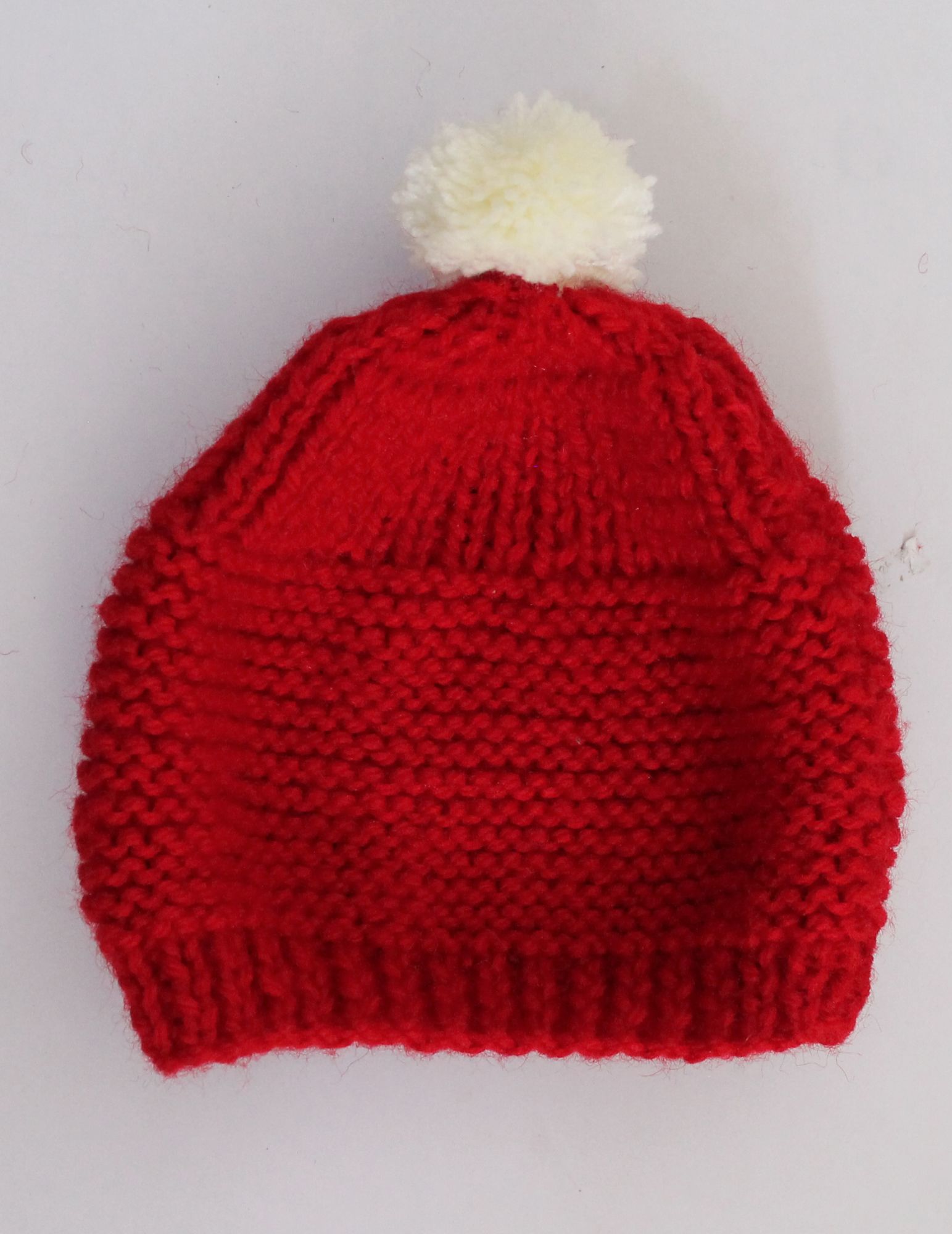 Woonie Handmade Pom Pom Cap - Red