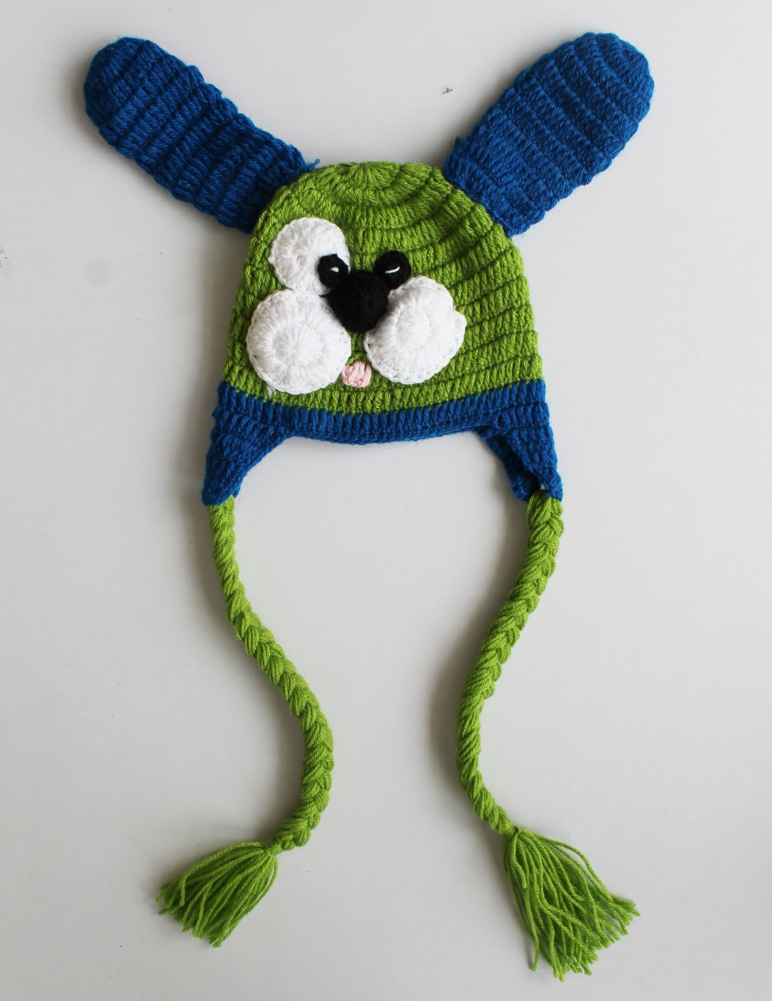 Woonie Handmade Dog Face Patch Cap - Green