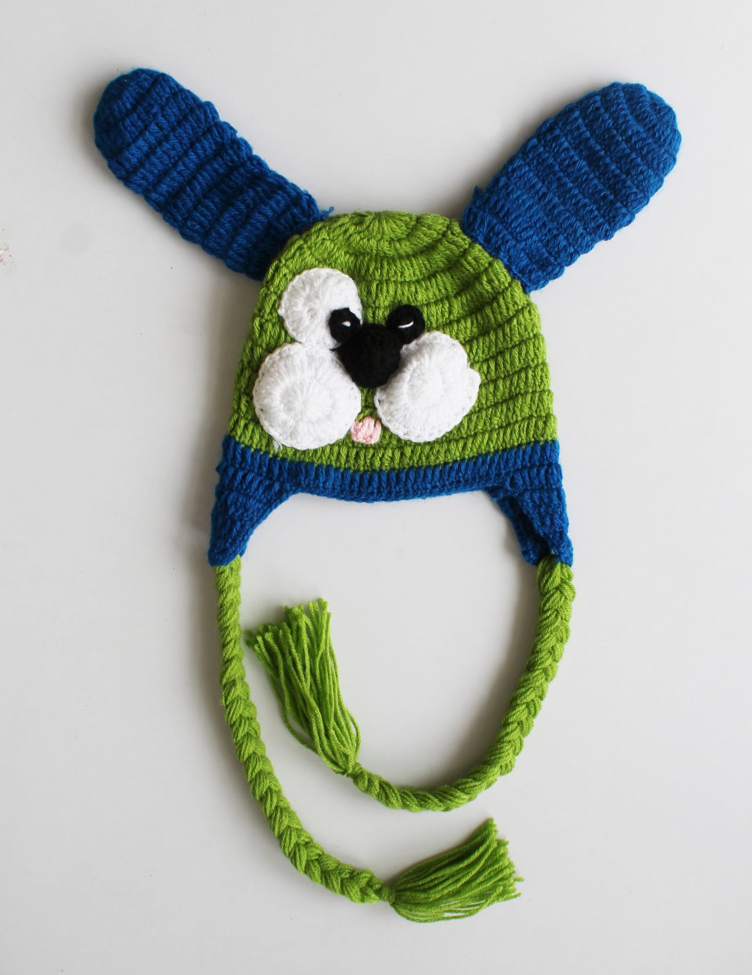 Woonie Handmade Dog Face Patch Cap - Green