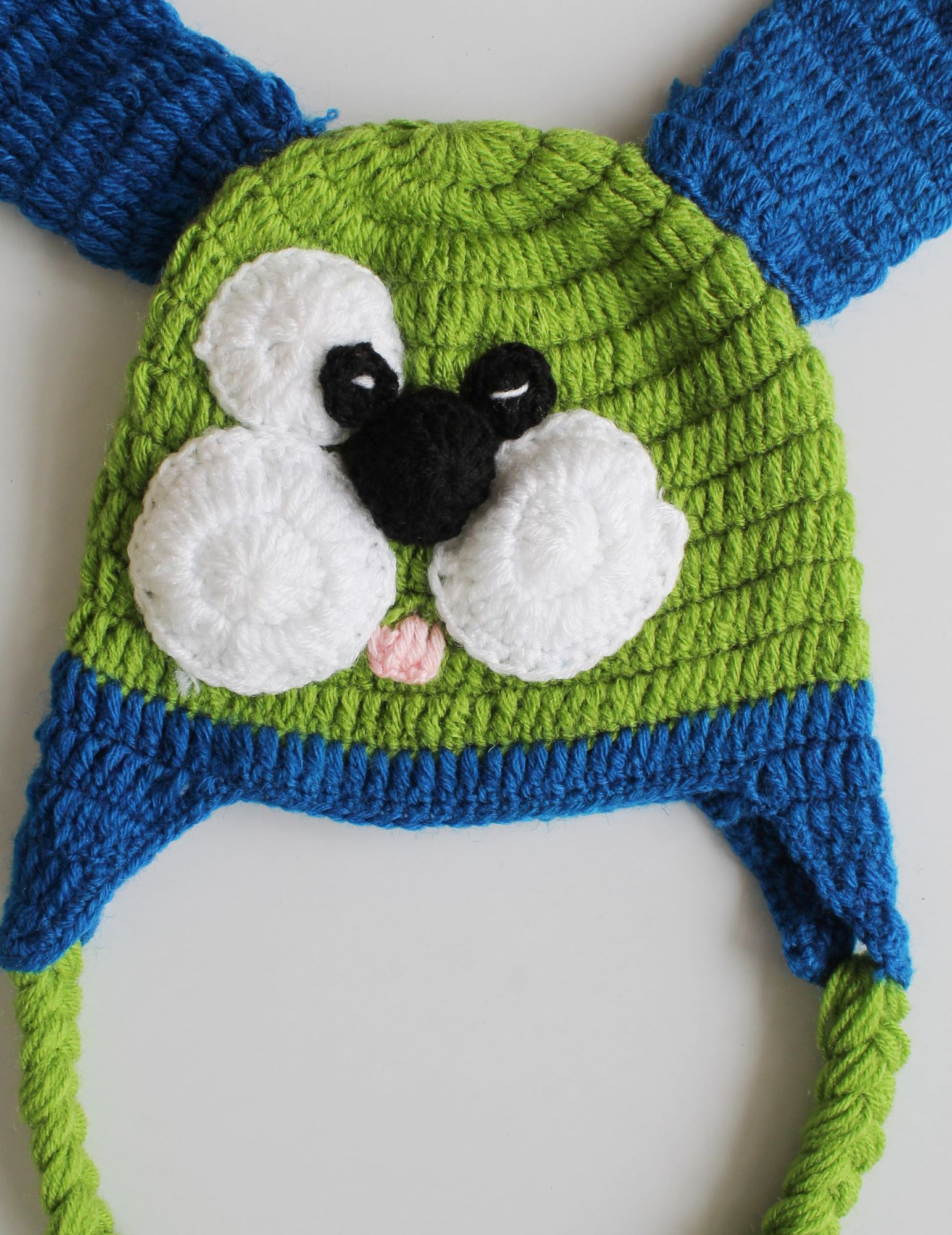 Woonie Handmade Dog Face Patch Cap - Green