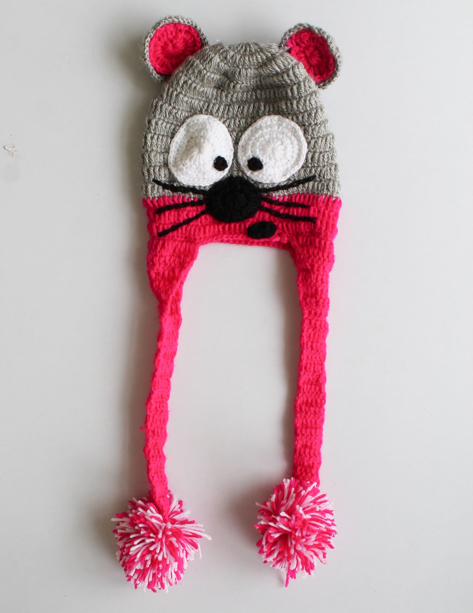 Woonie Handmade Eyes Patch Cap - Pink