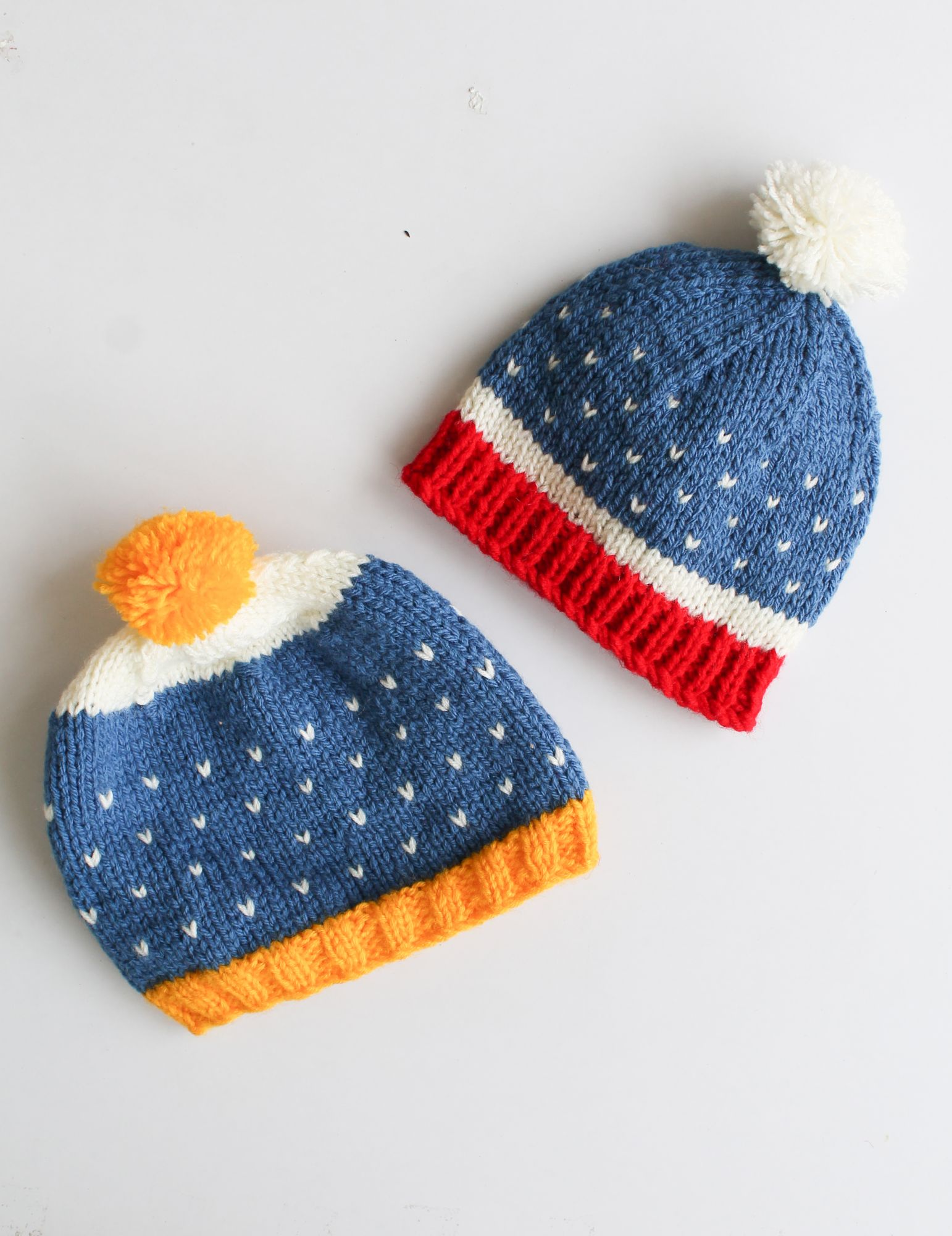 Woonie Set Of 2 Embroidery Handmade Cap - Blue