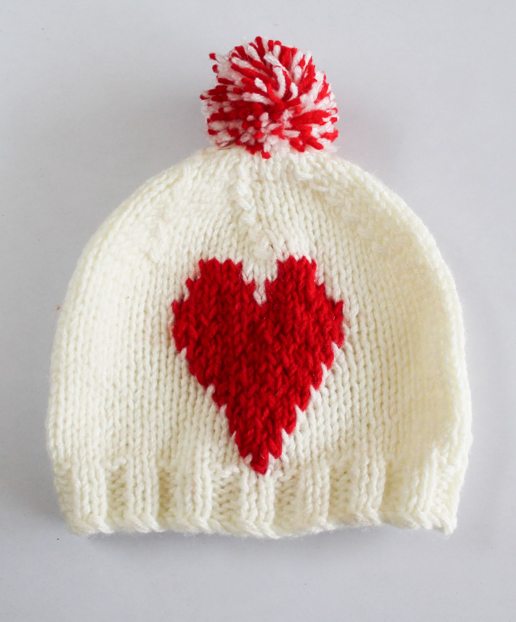 Woonie Handmade Heart Design Cap - Cream