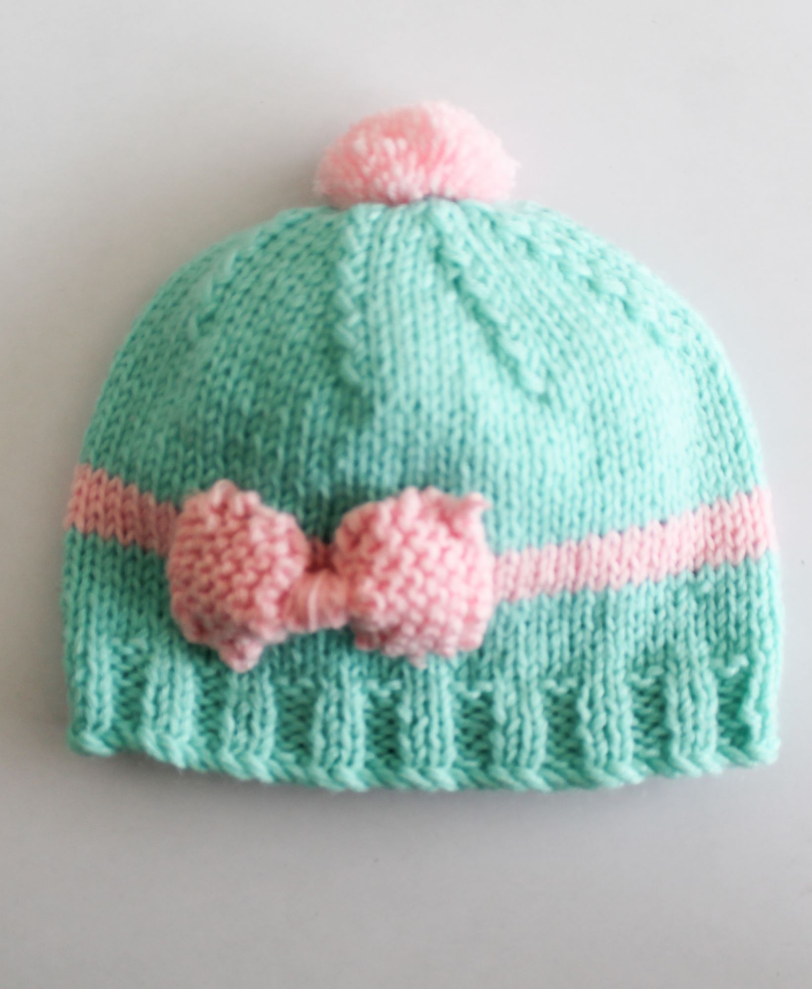 Woonie Handmade Bow Design Cap - Green