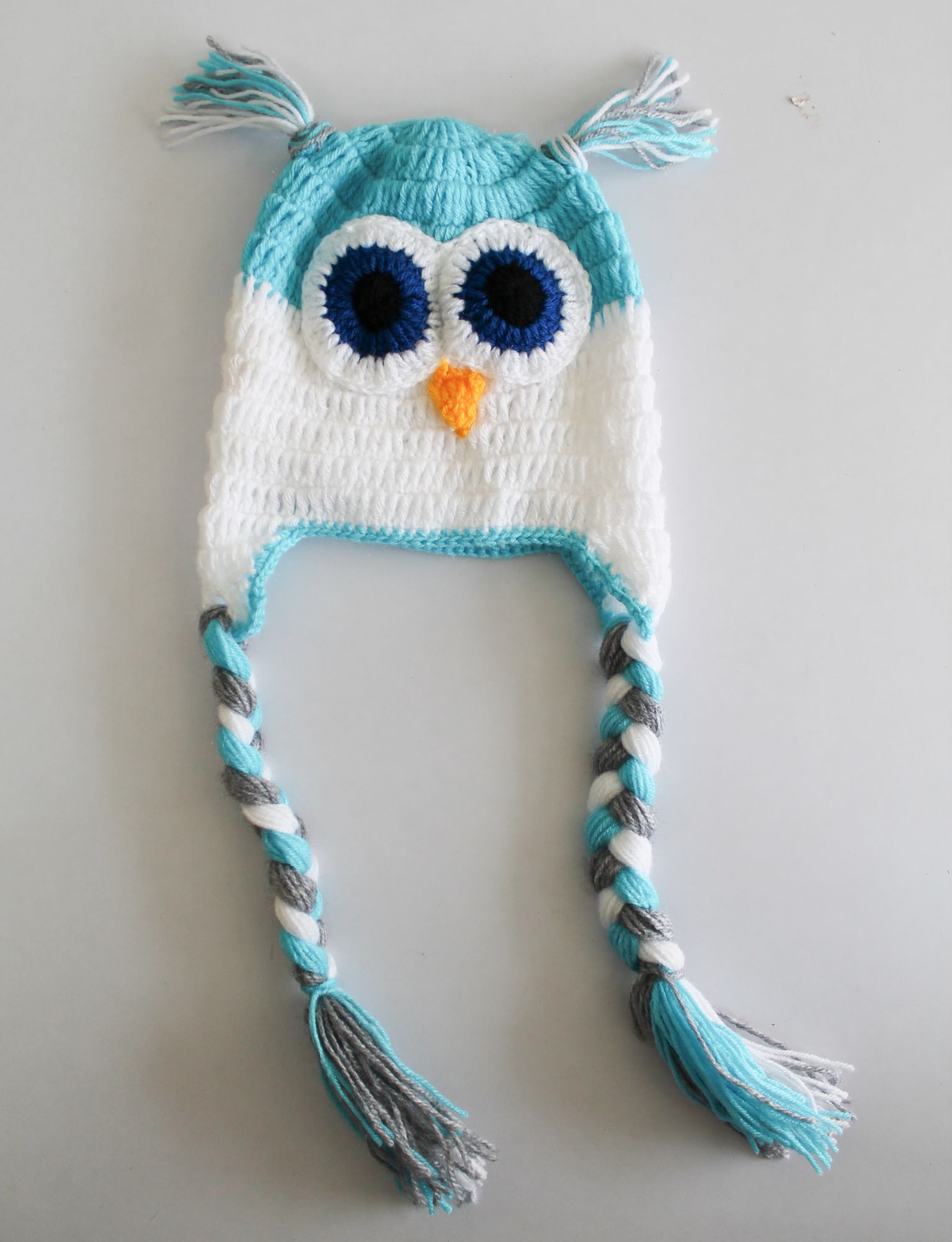 Woonie Handmade Owl Design Cap - Blue