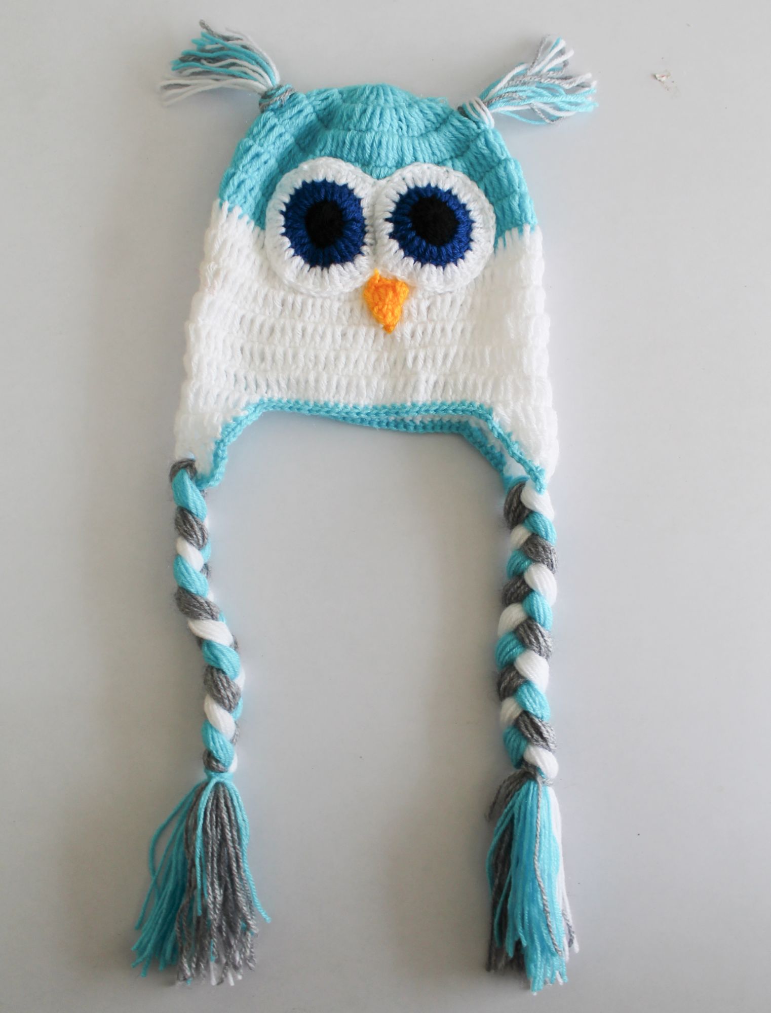 Woonie Handmade Owl Design Cap - Blue