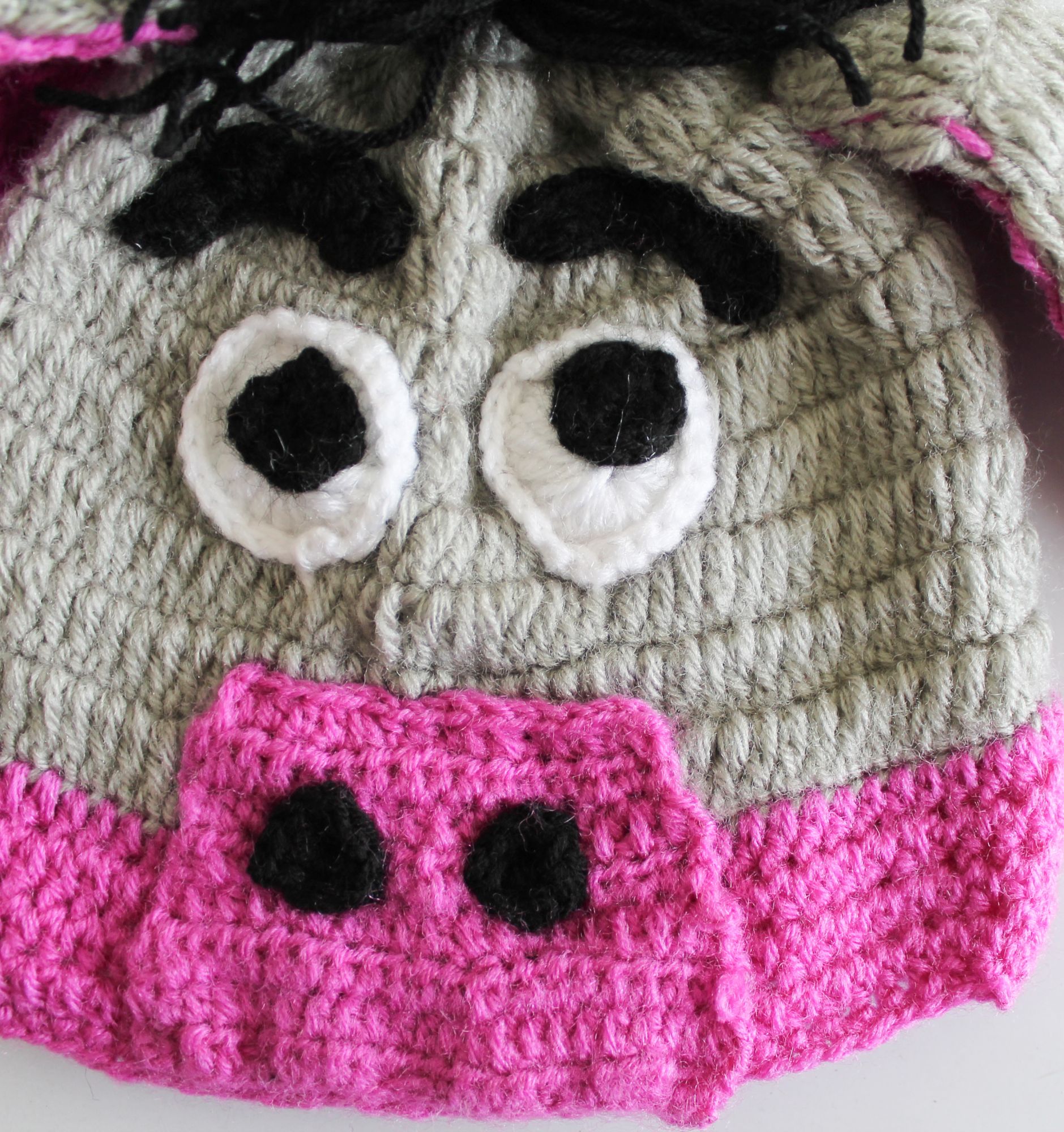 Woonie Handmade Animal Design Cap - Grey