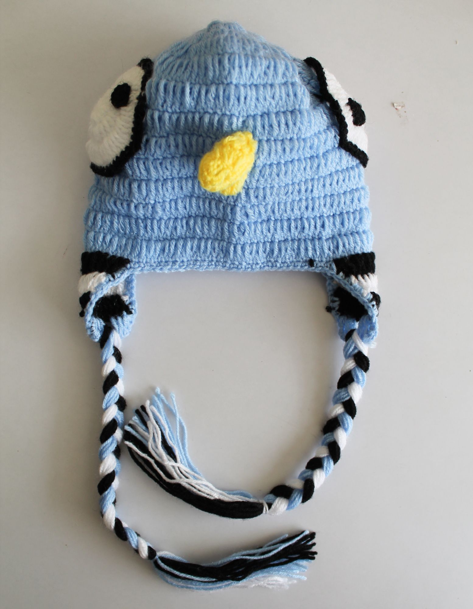 Woonie Bird Knitted Handmade Cap - Blue