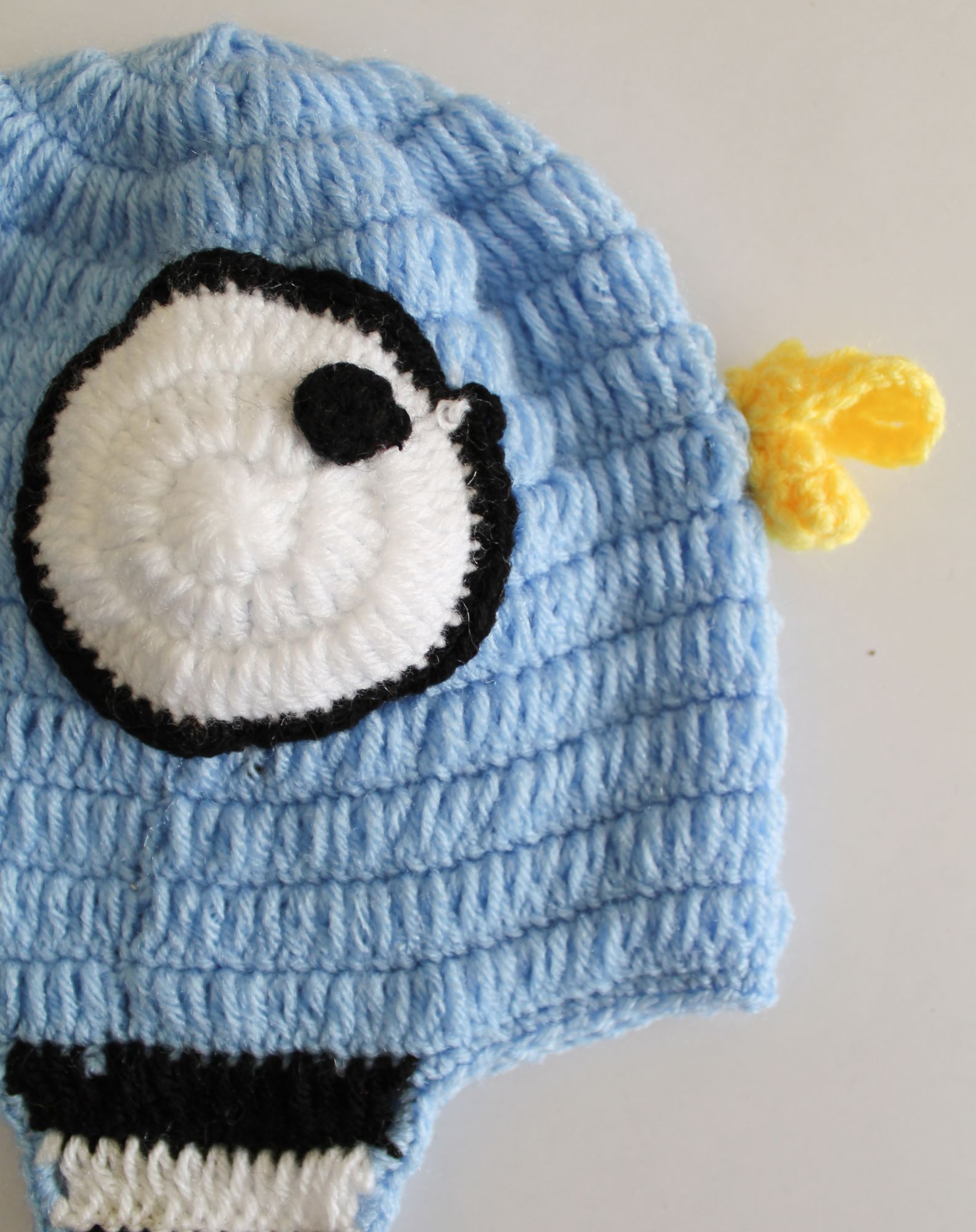 Woonie Bird Knitted Handmade Cap - Blue