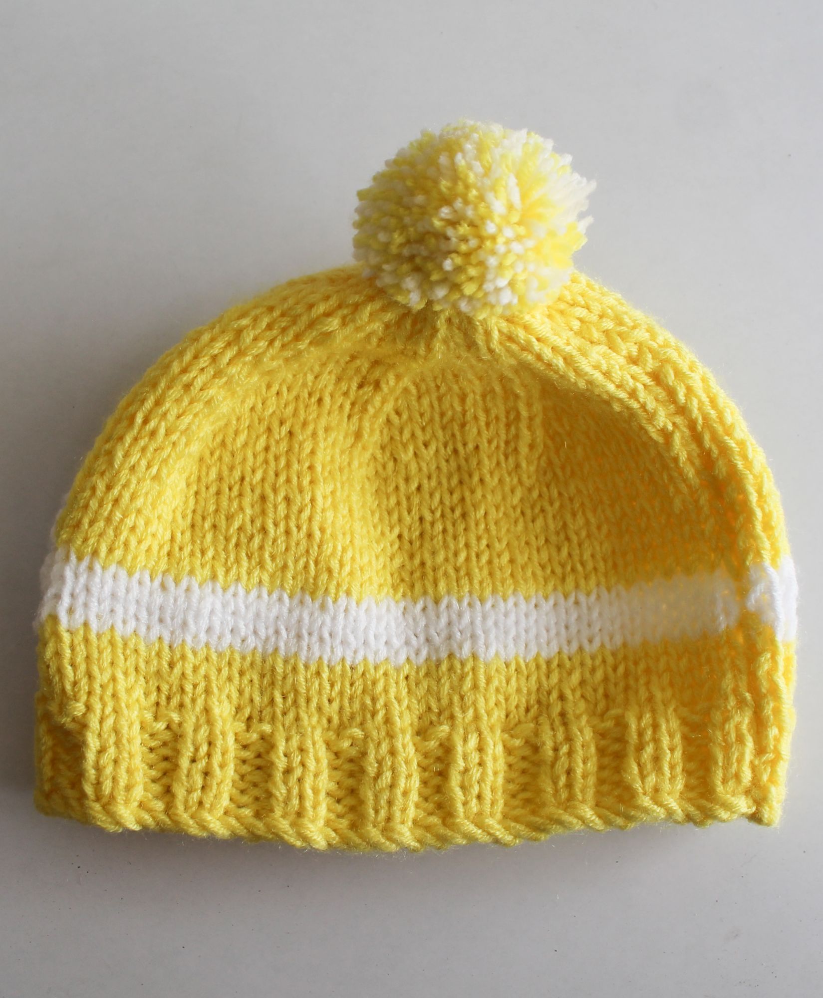 Woonie Bow Detailing Handmade Cap - Yellow